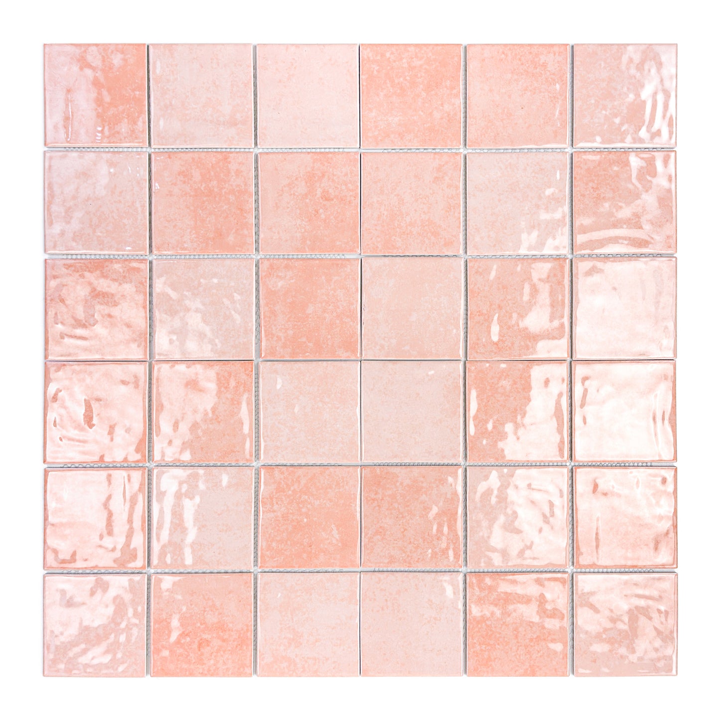 Burano Series Peach Pink Natural Gradient Porcelain Mosaic