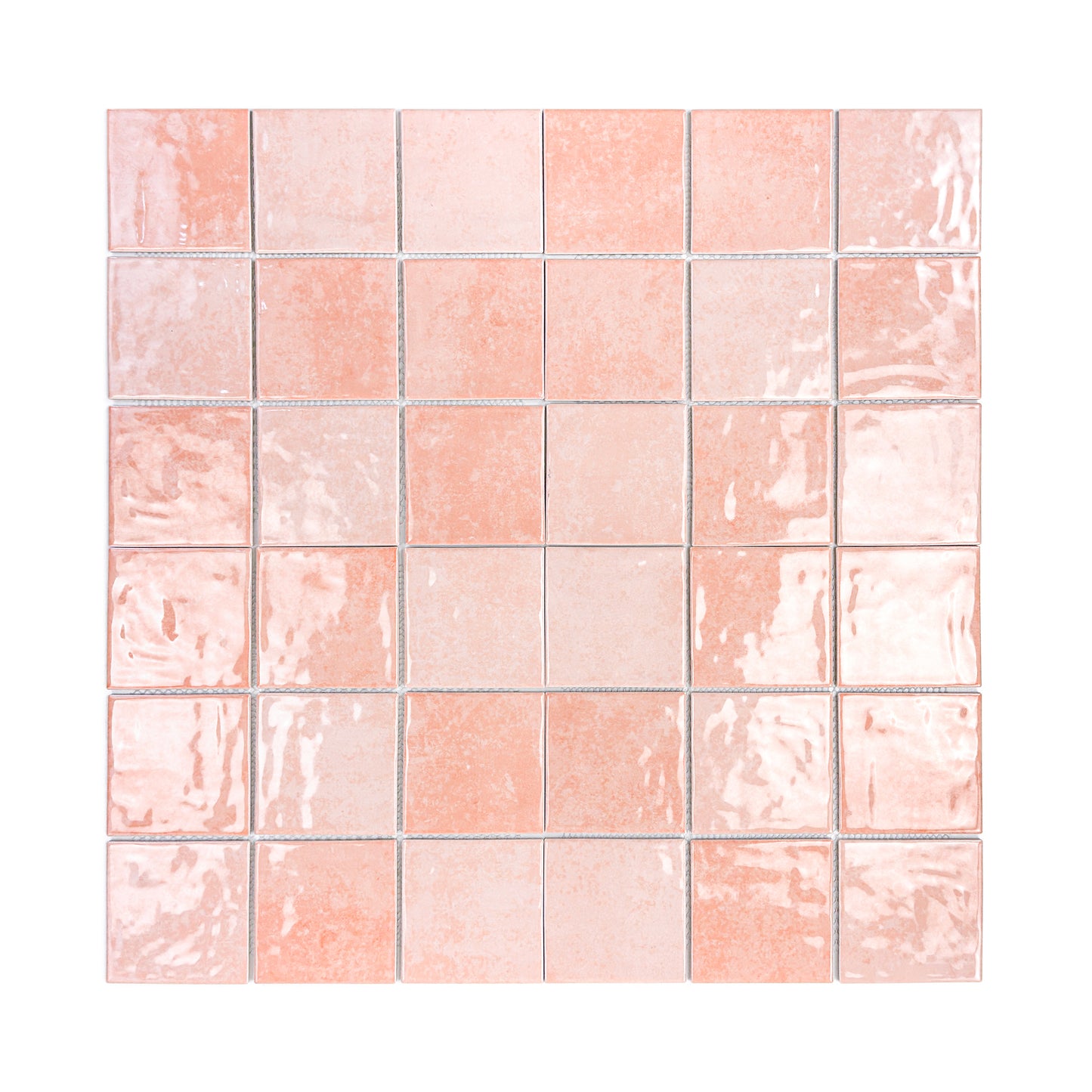 Burano Series Peach Pink Natural Gradient Porcelain Mosaic