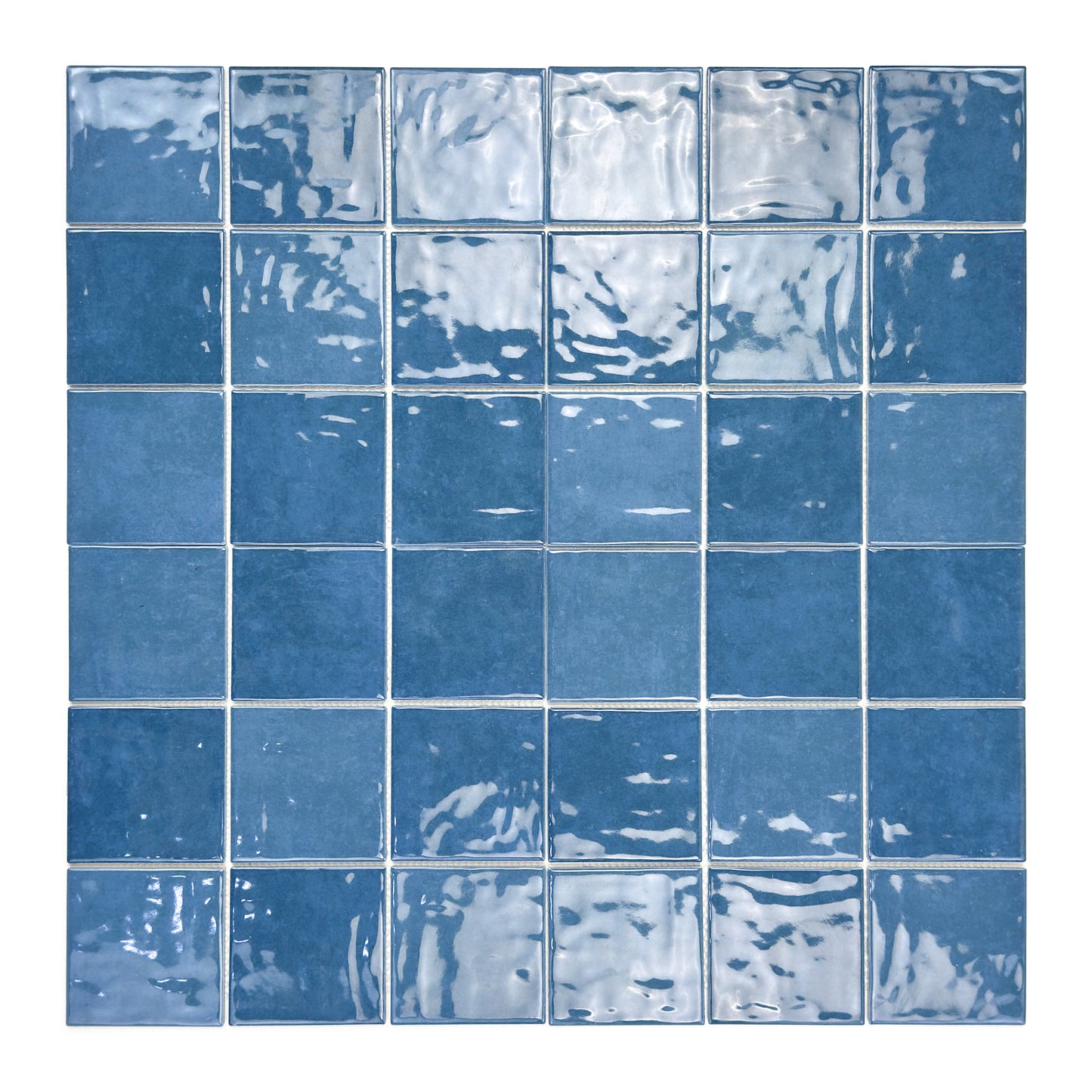 Burano Series Sapphire Blue Natural Gradient Porcelain Mosaic