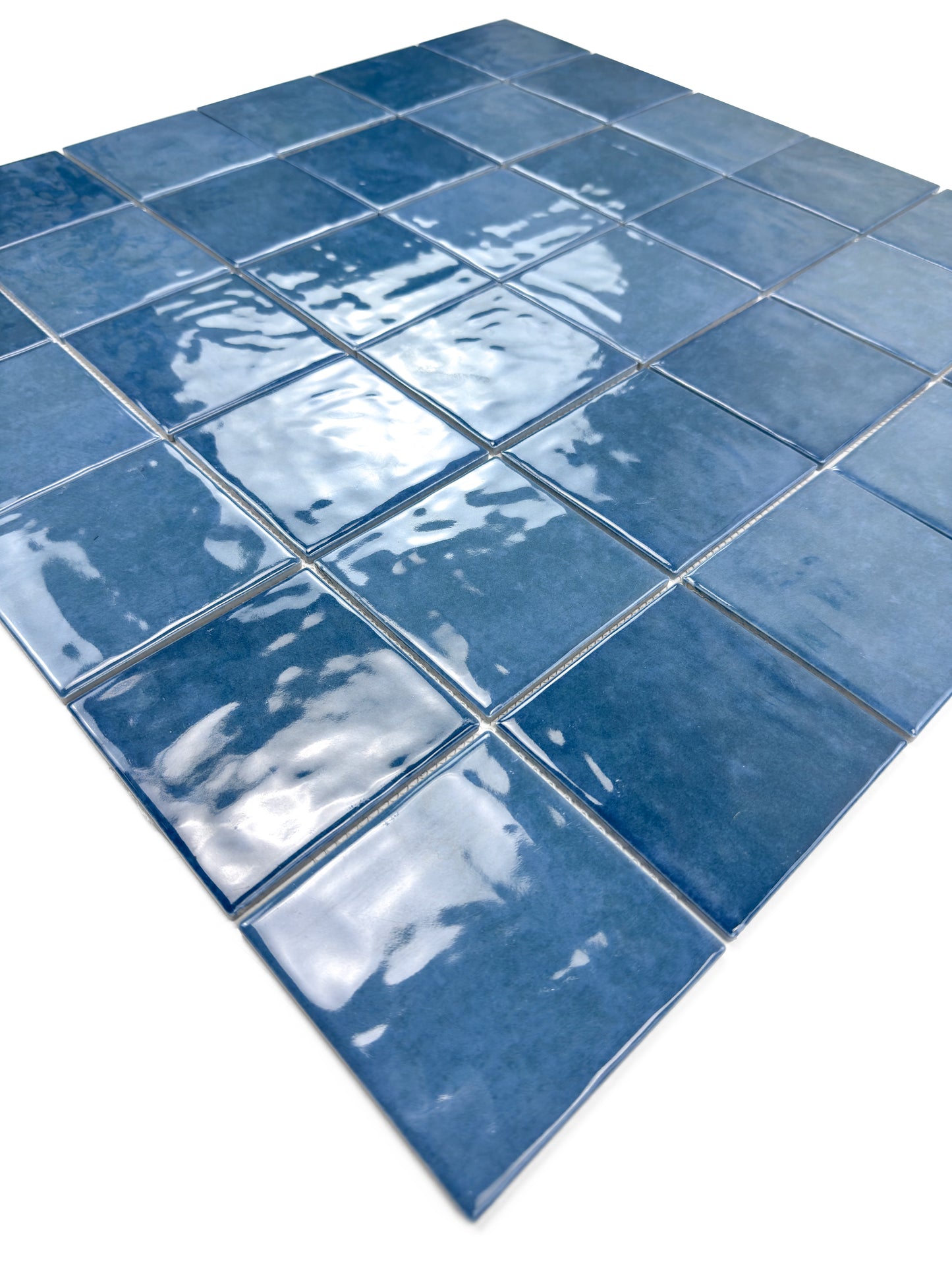 Burano Series Sapphire Blue Natural Gradient Porcelain Mosaic