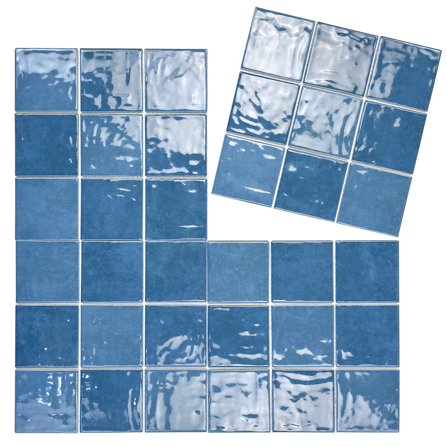 Burano Series Sapphire Blue Natural Gradient Porcelain Mosaic