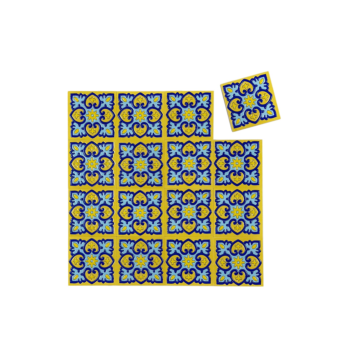 Desert Jewel  Moroccan Style Glossy Ceramic Tile  Pattern 06