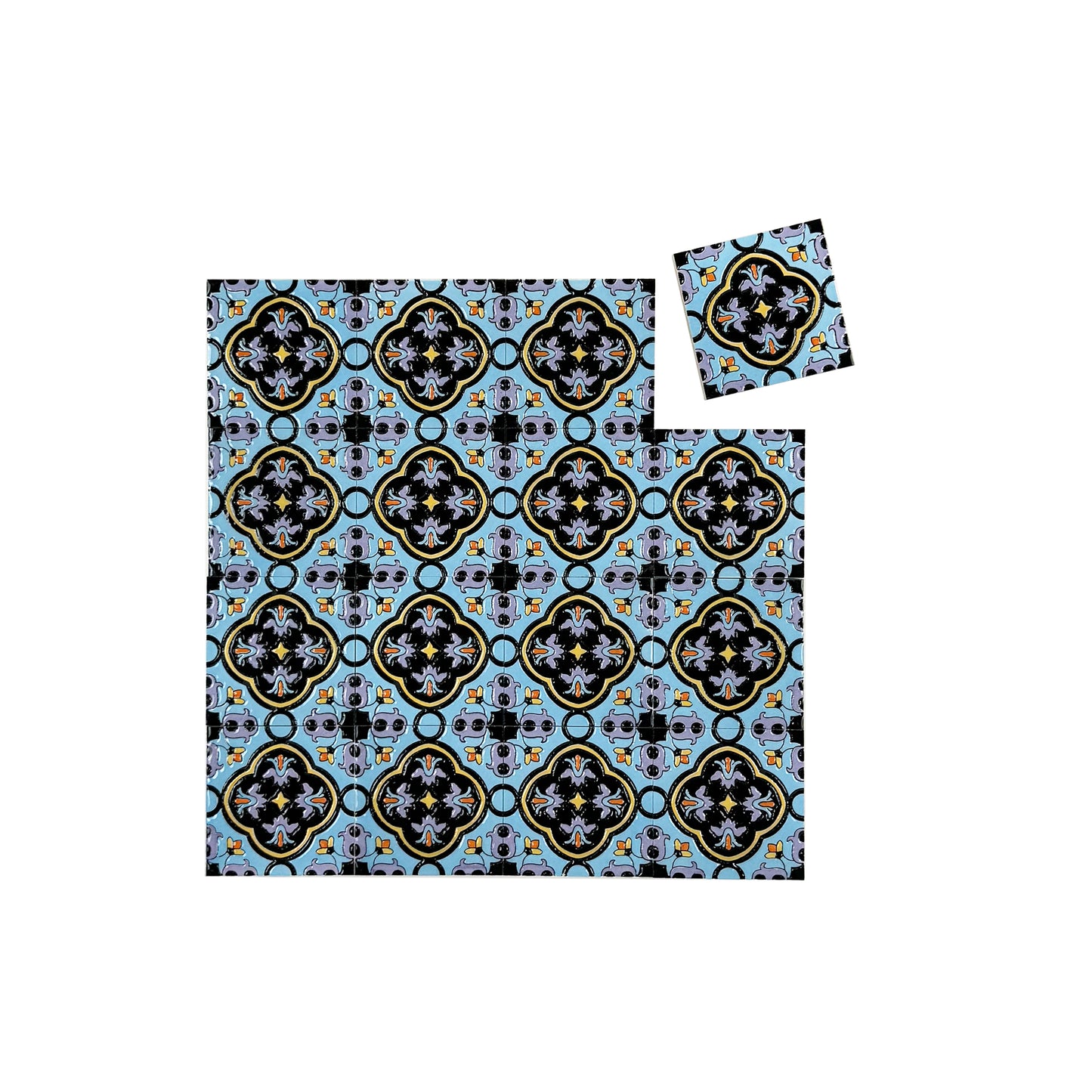 Desert Jewel  Moroccan Style Glossy Ceramic Tile  Pattern 09