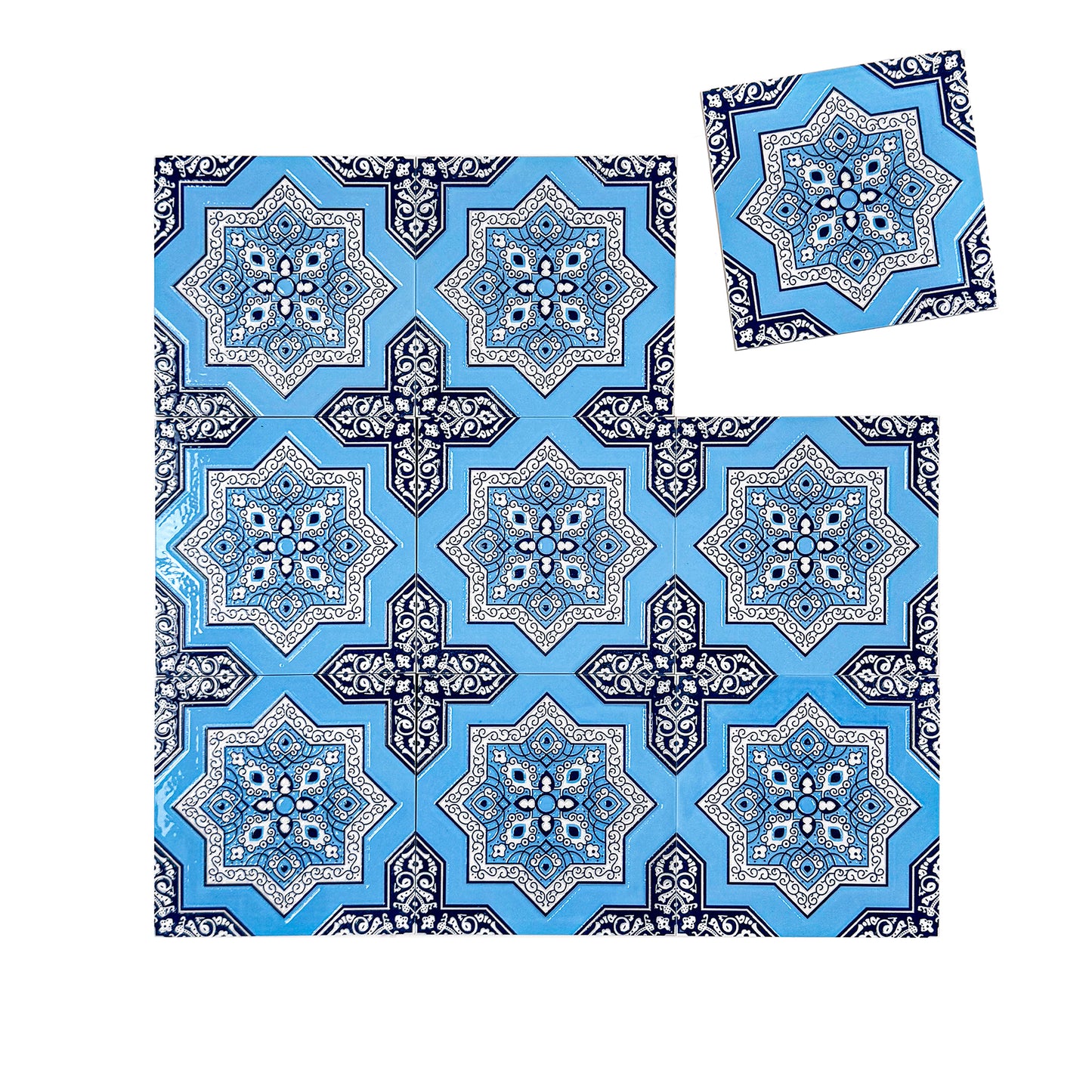 Royal Souk  Moroccan Style Glossy Ceramic Tile  Pattern 204