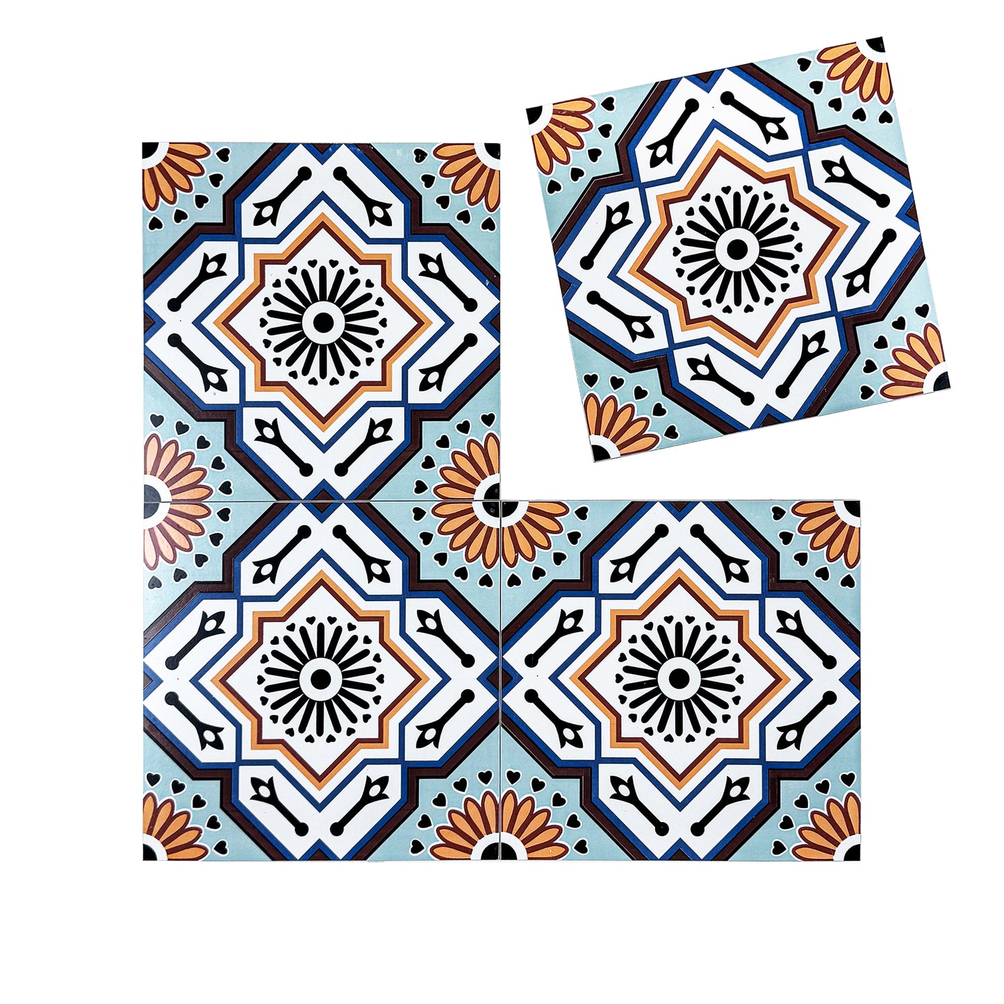 Sahara Splendor  Moroccan Style  Matte Ceramic Tile  Pattern 310