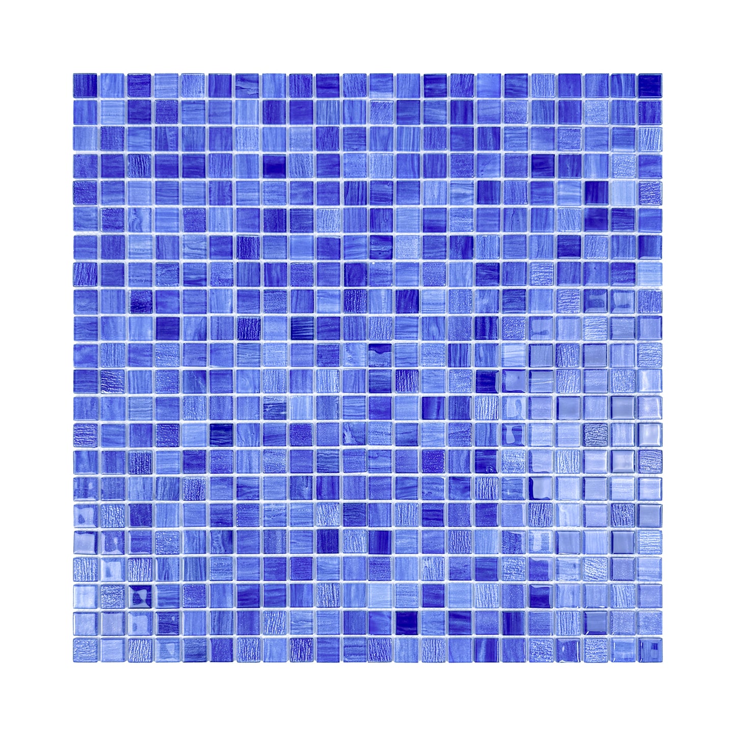 Noble Haven Mightnight Blue & Loyal Blue & Navy Blue & Neon Blue Mixed Glass Mosaic Swimming Pool Tile