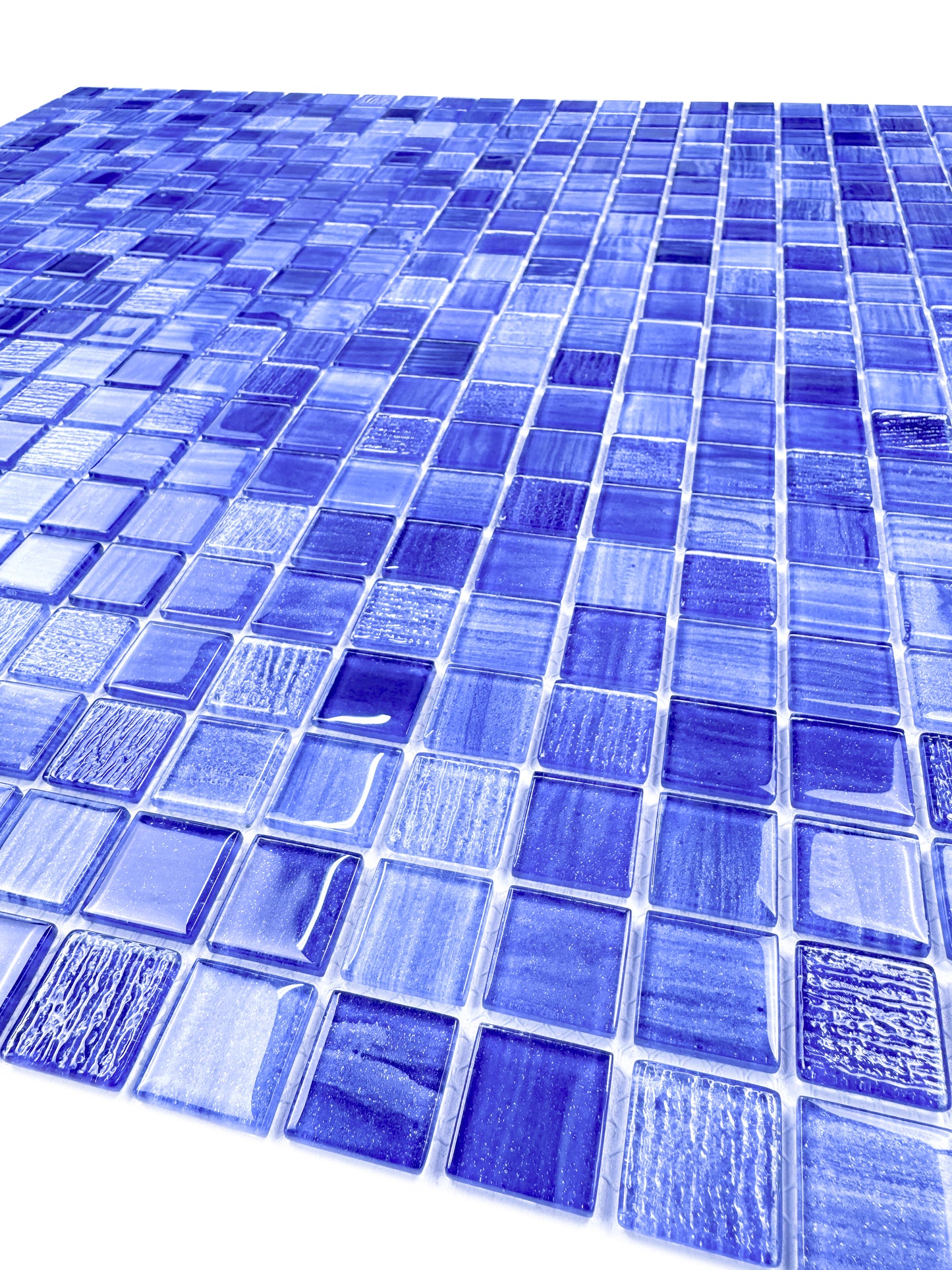 Noble Haven Mightnight Blue & Loyal Blue & Navy Blue & Neon Blue Mixed Glass Mosaic Swimming Pool Tile