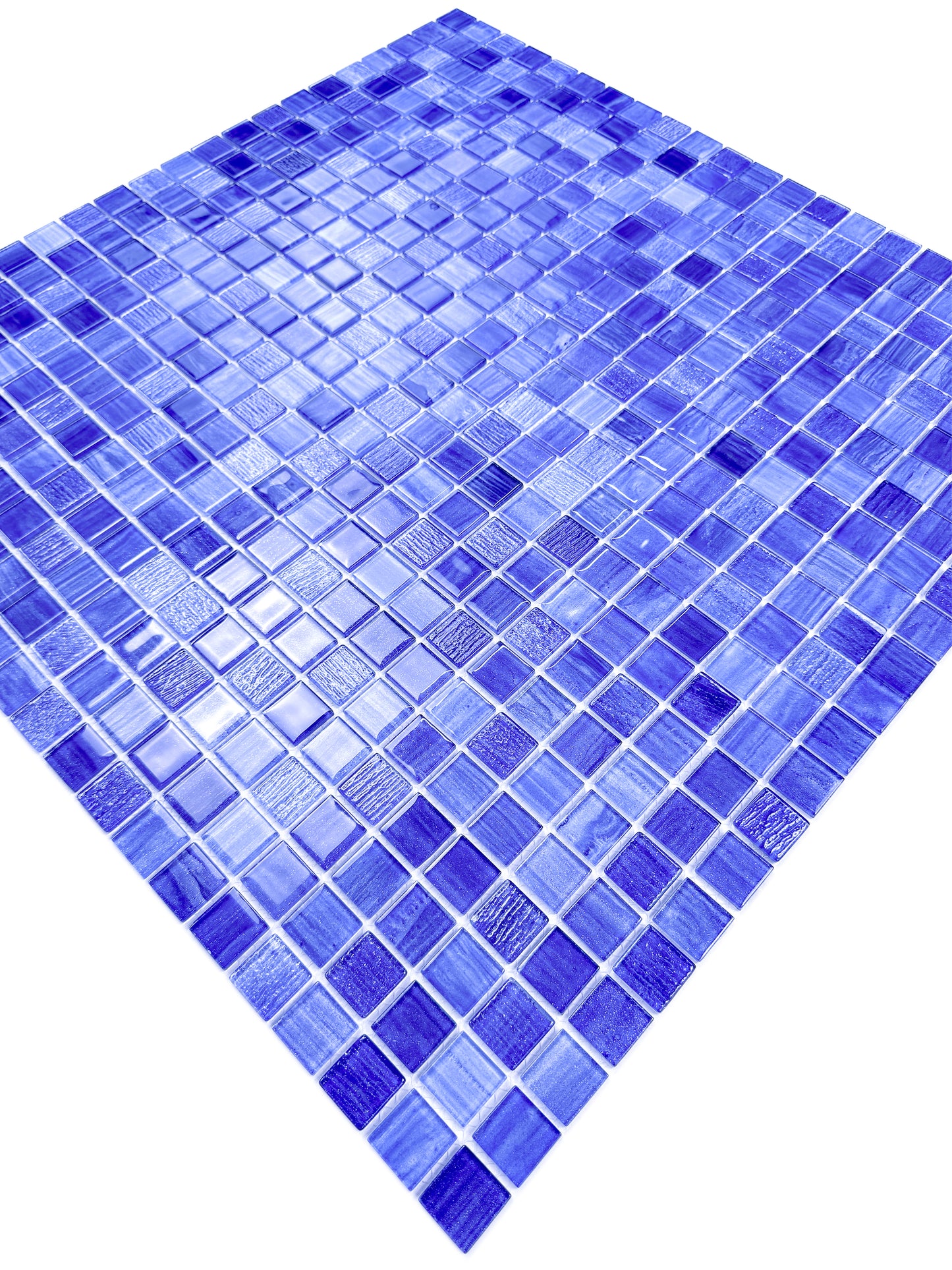 Noble Haven Mightnight Blue & Loyal Blue & Navy Blue & Neon Blue Mixed Glass Mosaic Swimming Pool Tile