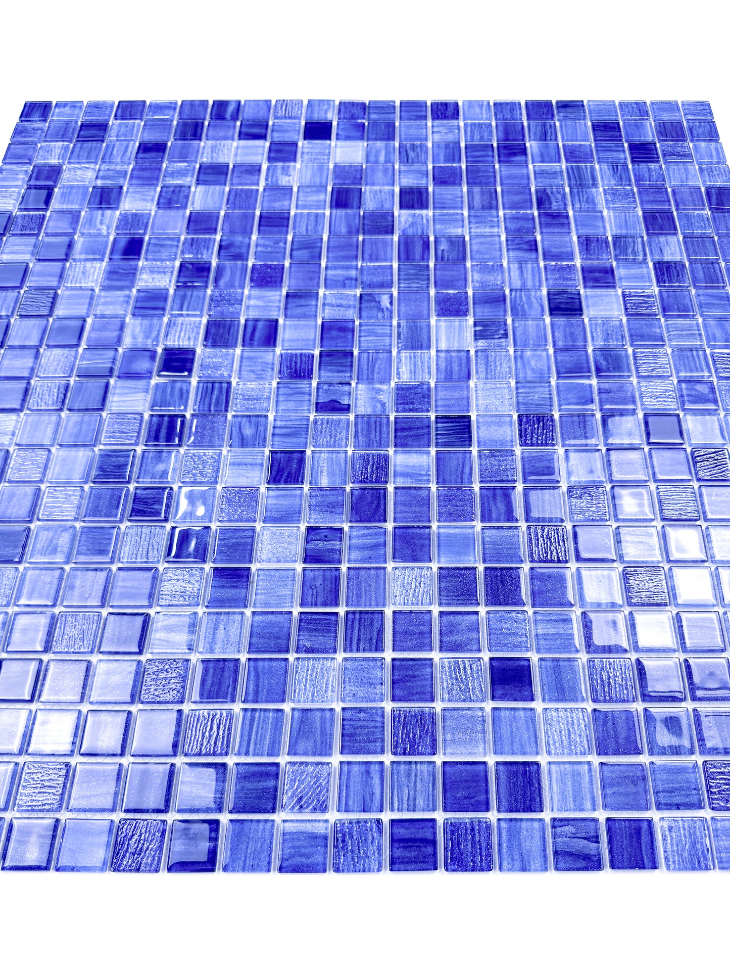 Noble Haven Mightnight Blue & Loyal Blue & Navy Blue & Neon Blue Mixed Glass Mosaic Swimming Pool Tile