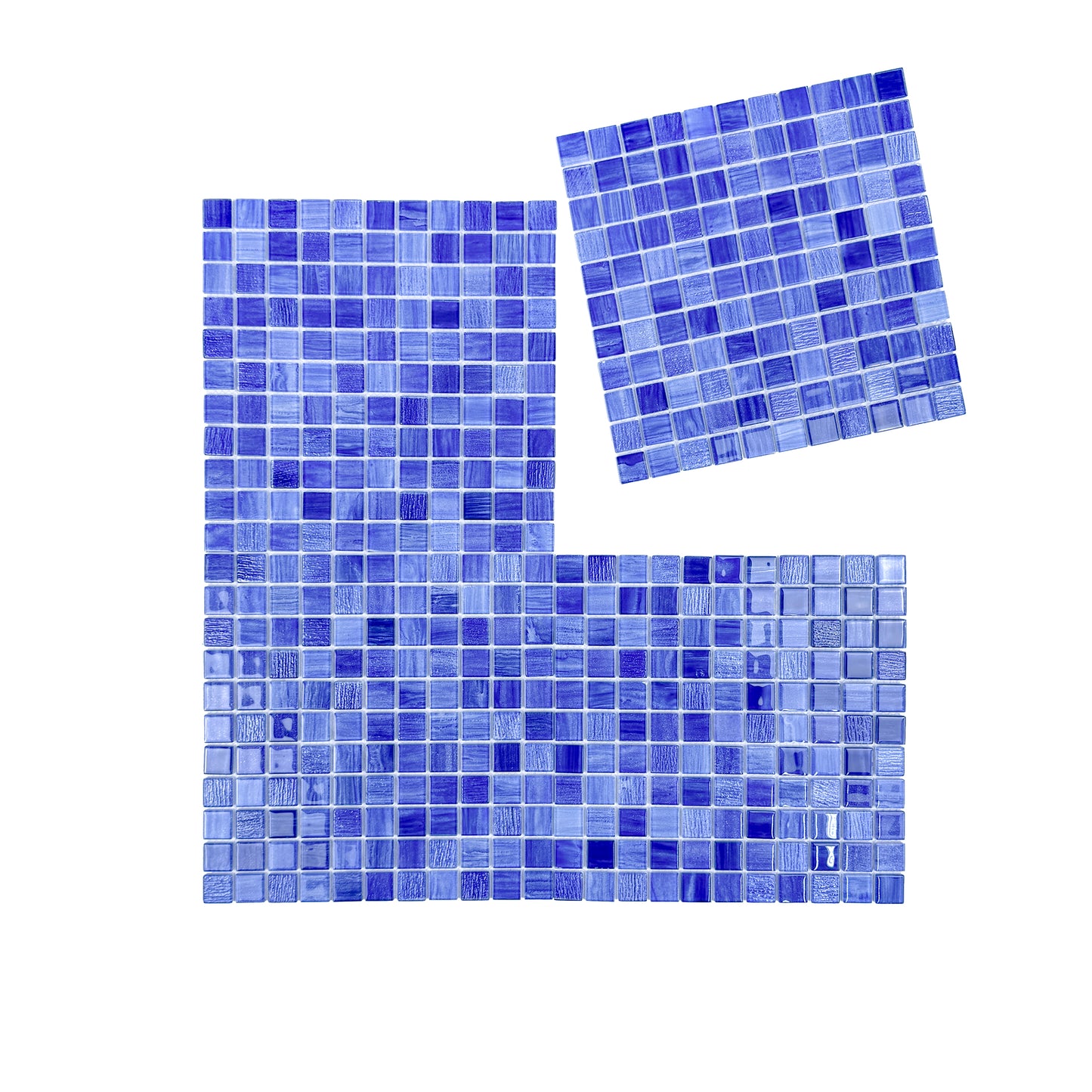 Noble Haven Mightnight Blue & Loyal Blue & Navy Blue & Neon Blue Mixed Glass Mosaic Swimming Pool Tile