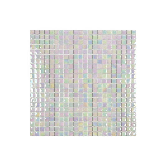 Regal Europe Series White Iridescent Glossy Recycled Glass Mosaic