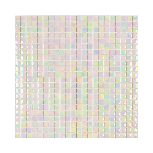 Regal Europe Series White Iridescent Glossy Recycled Glass Mosaic
