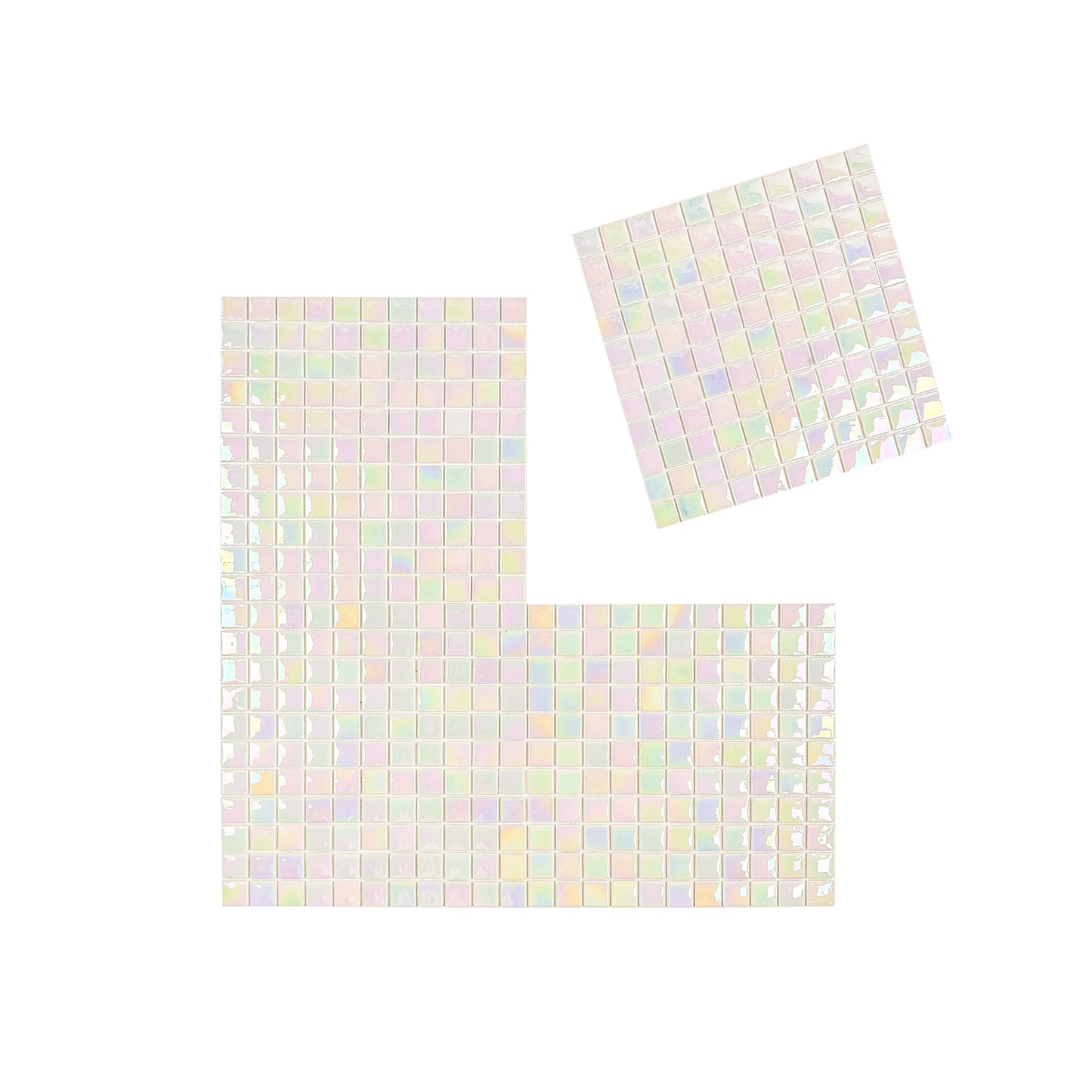 Regal Europe Series White Iridescent Glossy Recycled Glass Mosaic