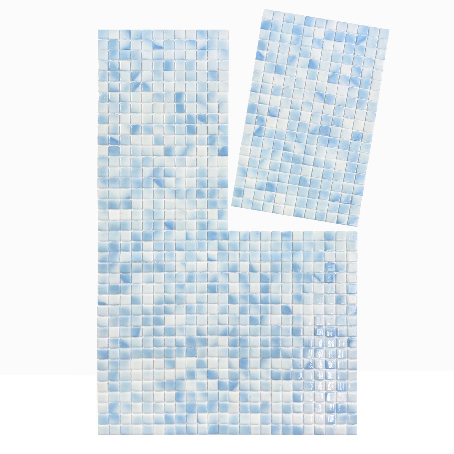 European Mosaic Series Nile Blue & cerulean blue  Recycled Glass Mosaic