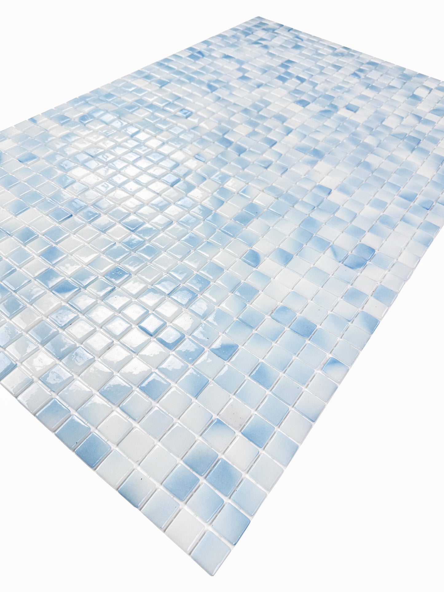 European Mosaic Series Nile Blue & cerulean blue  Recycled Glass Mosaic