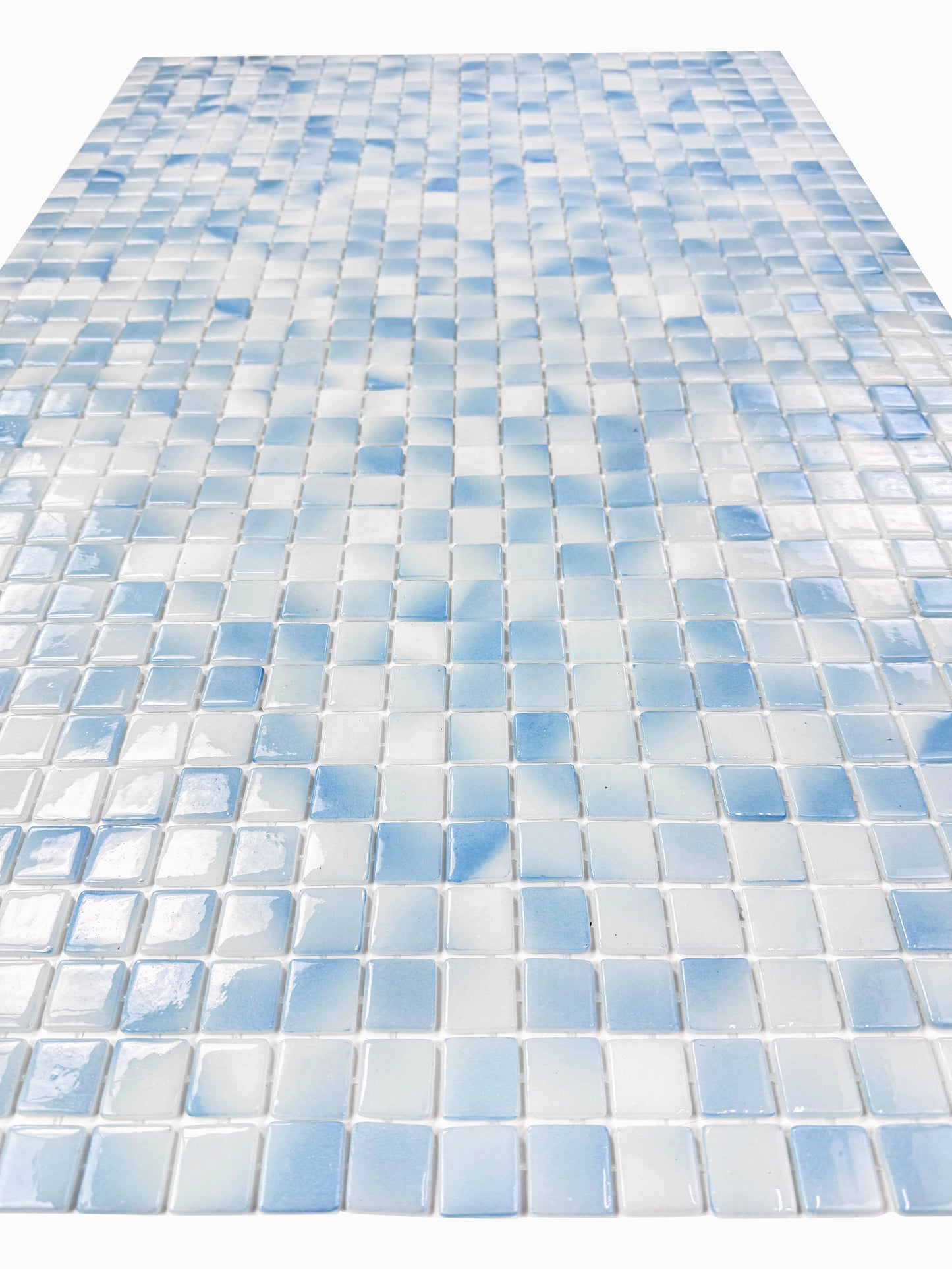 European Mosaic Series Nile Blue & cerulean blue  Recycled Glass Mosaic