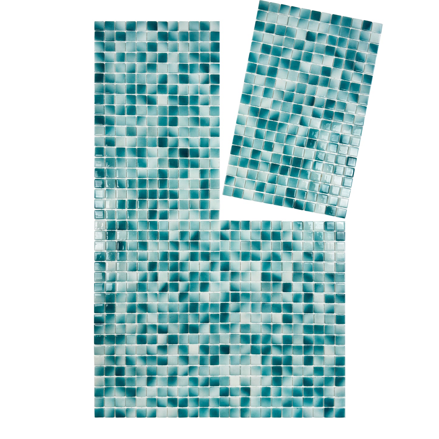 European Mosaic Series saga green & forest green Recycled Glass