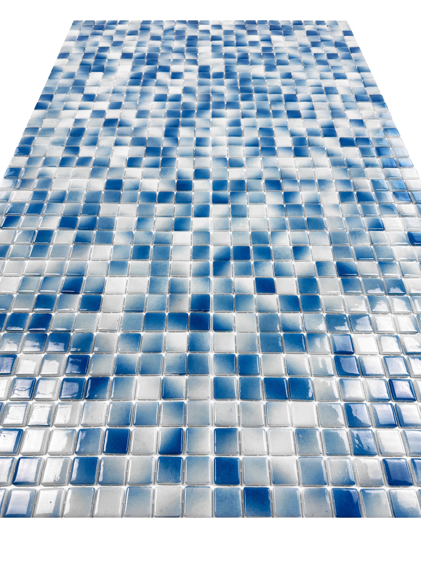 European Mosaic Series light blue & azure blue  Recycled Glass Mosaic