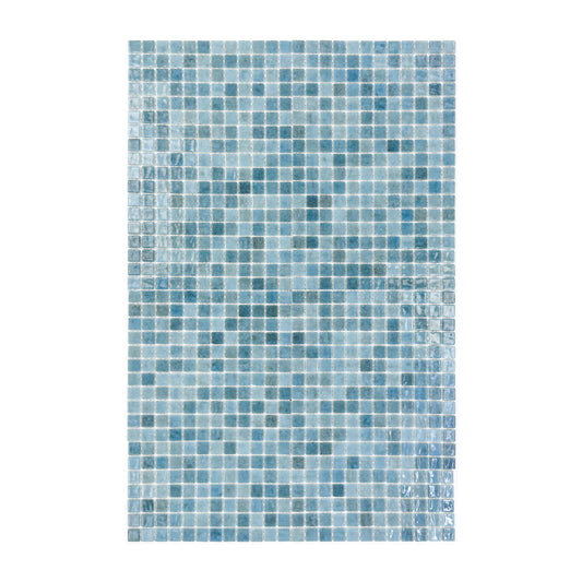 Spanish Mosaic Series Sky Grey & Baby Blue Gradiant Color Recycled Glass Mosaic
