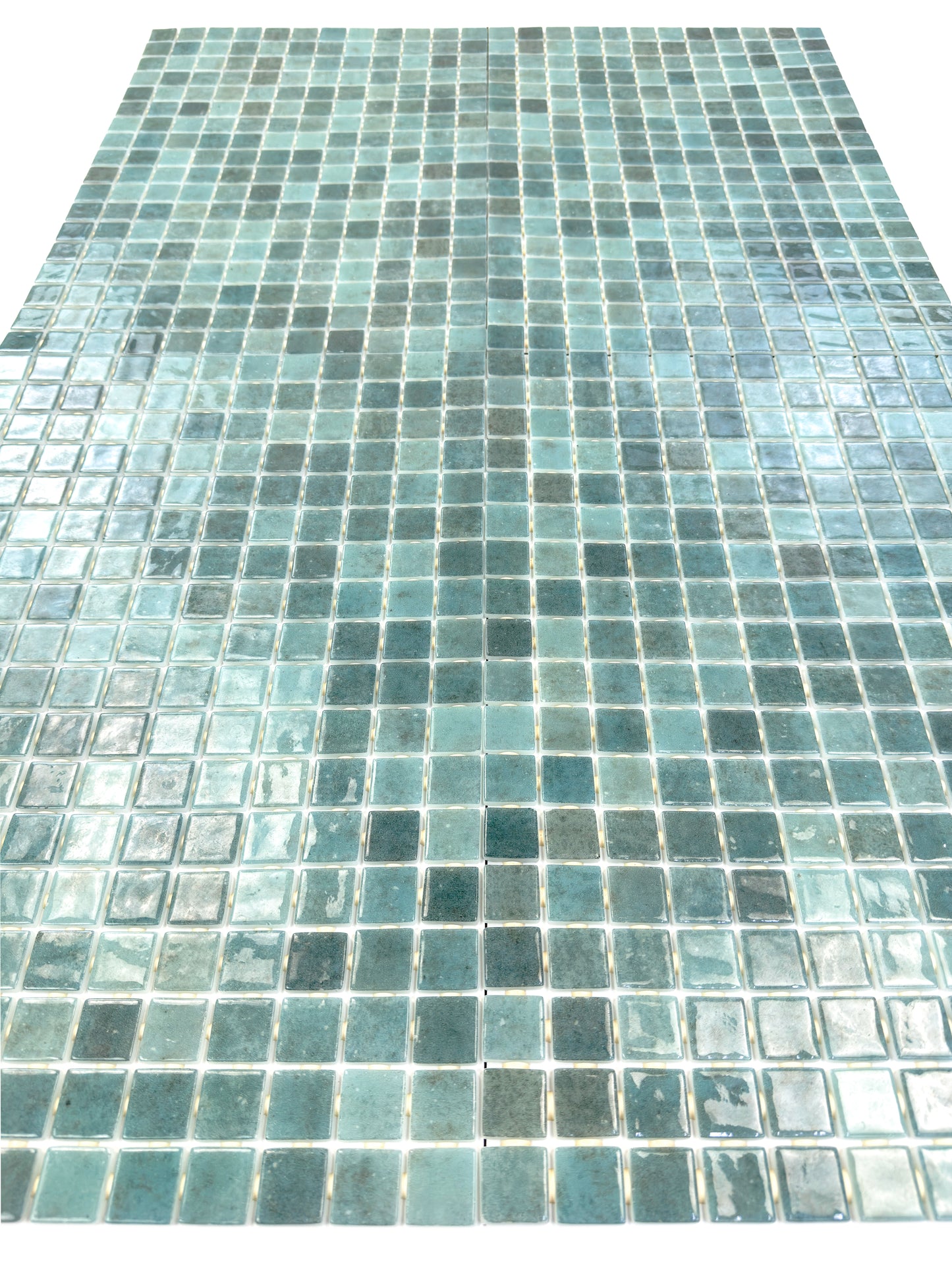 Spanish Mosaic Series Nile Blue & Stone Blue Gradiant Color Recycled Glass Mosaic