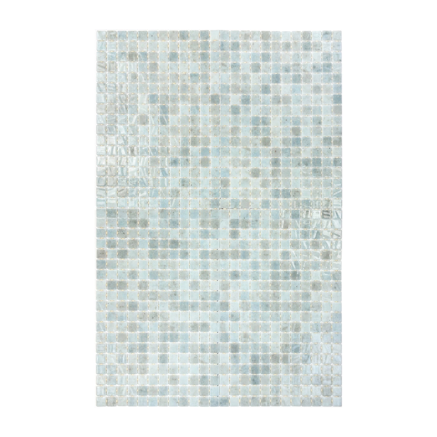 Spanish Mosaic Series Baby Blue Gradiant Color Recycled Glass Mosaic