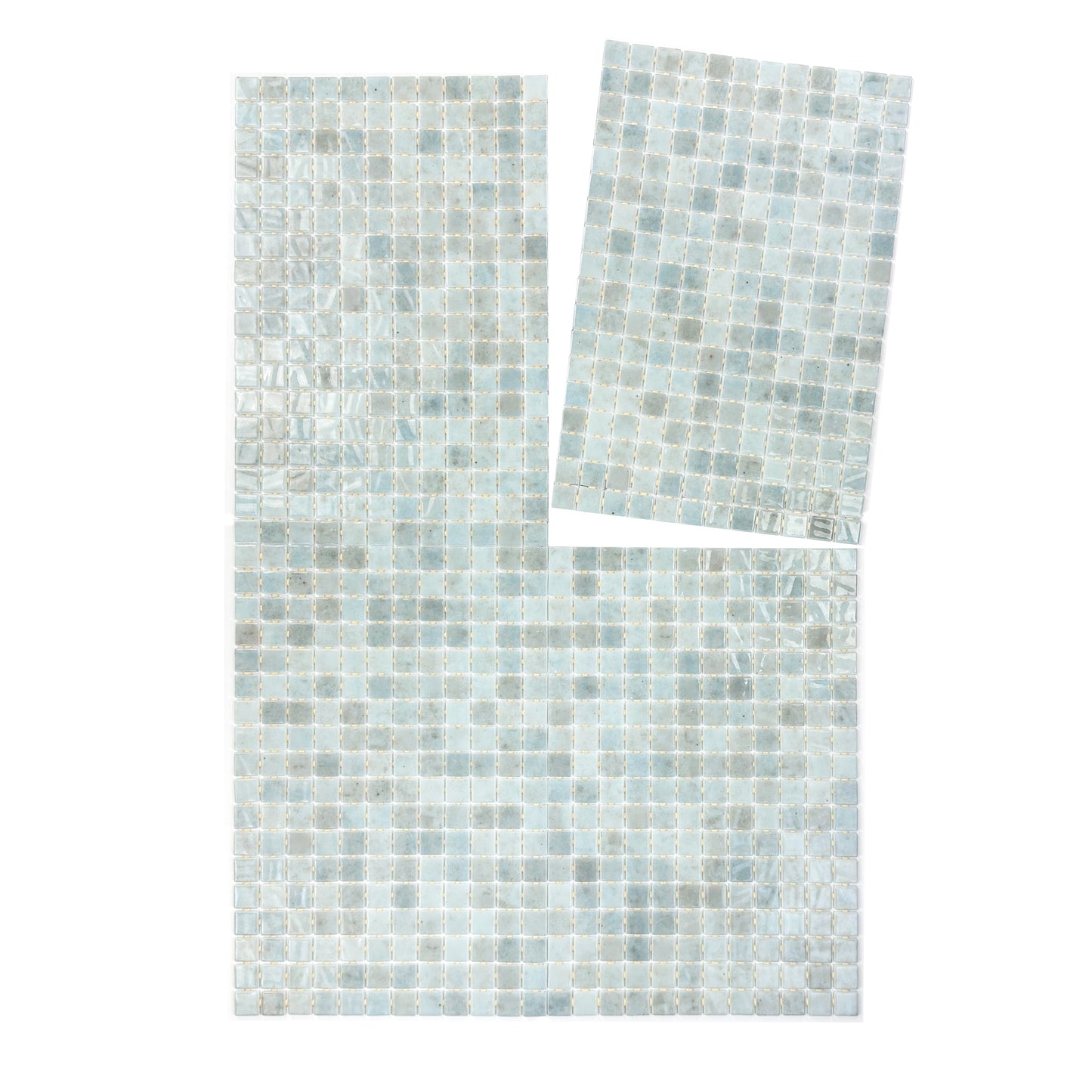 Spanish Mosaic Series Baby Blue Gradiant Color Recycled Glass Mosaic