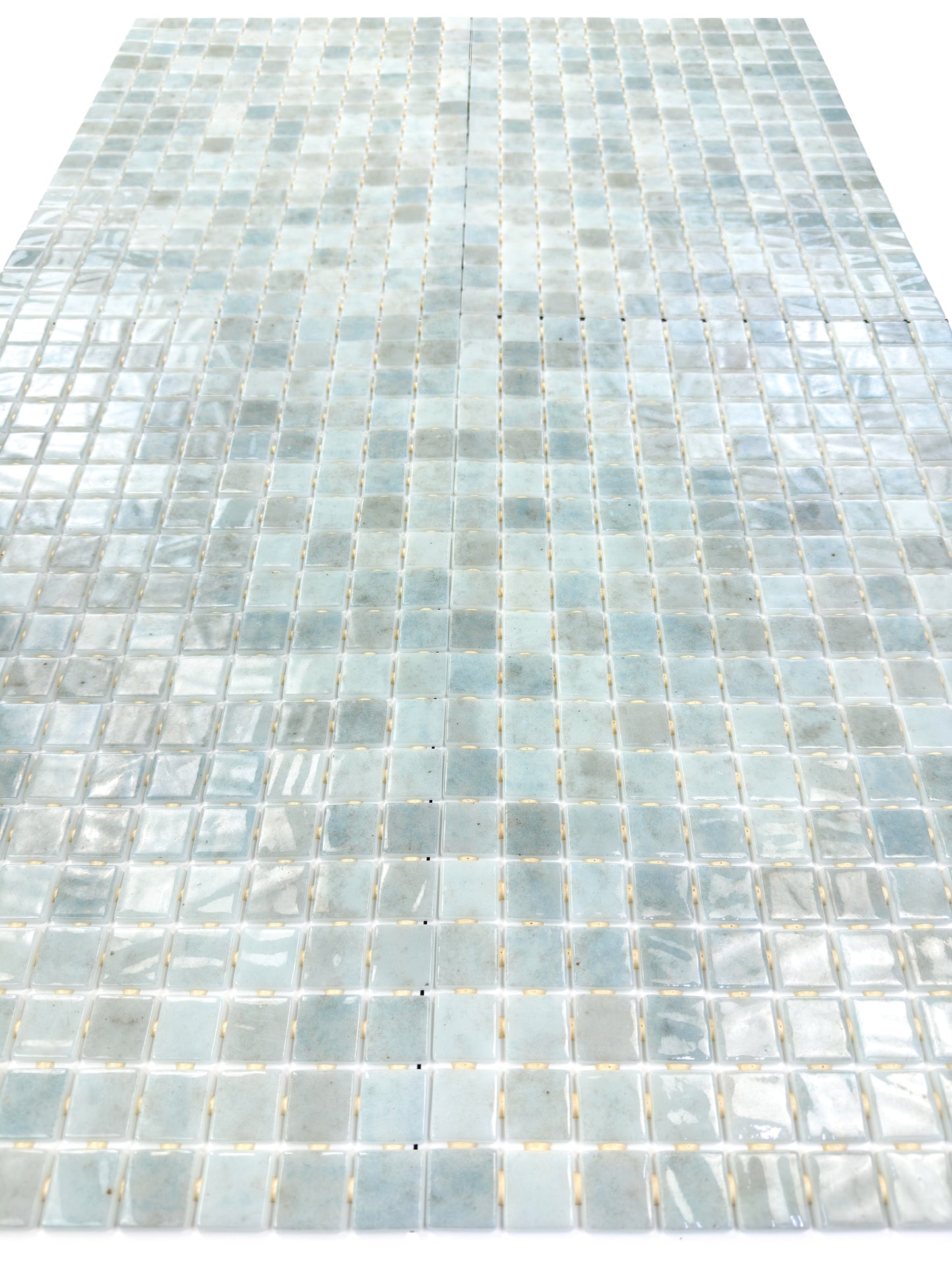 Spanish Mosaic Series Baby Blue Gradiant Color Recycled Glass Mosaic