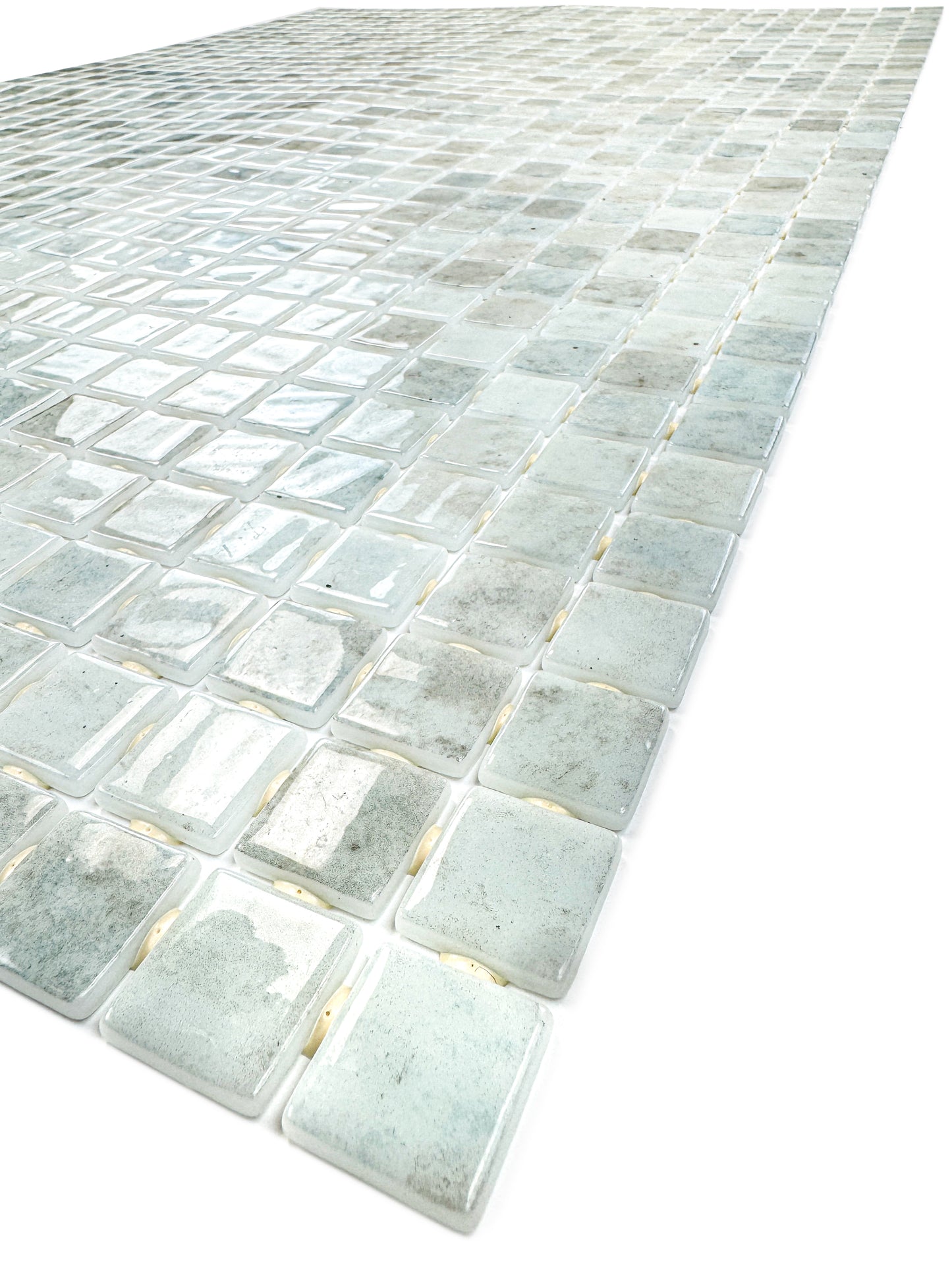 Spanish Mosaic Series Baby Blue Gradiant Color Recycled Glass Mosaic