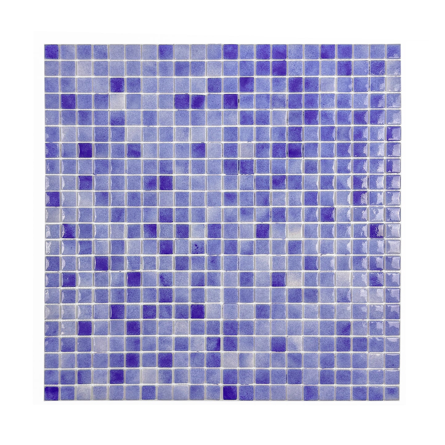 Regal Europe Series Navy Blue & Midnight Blue Mixed Glossy Recycled Glass Mosaic