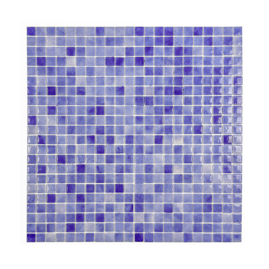 Regal Europe Series Navy Blue & Midnight Blue Mixed Glossy Recycled Glass Mosaic
