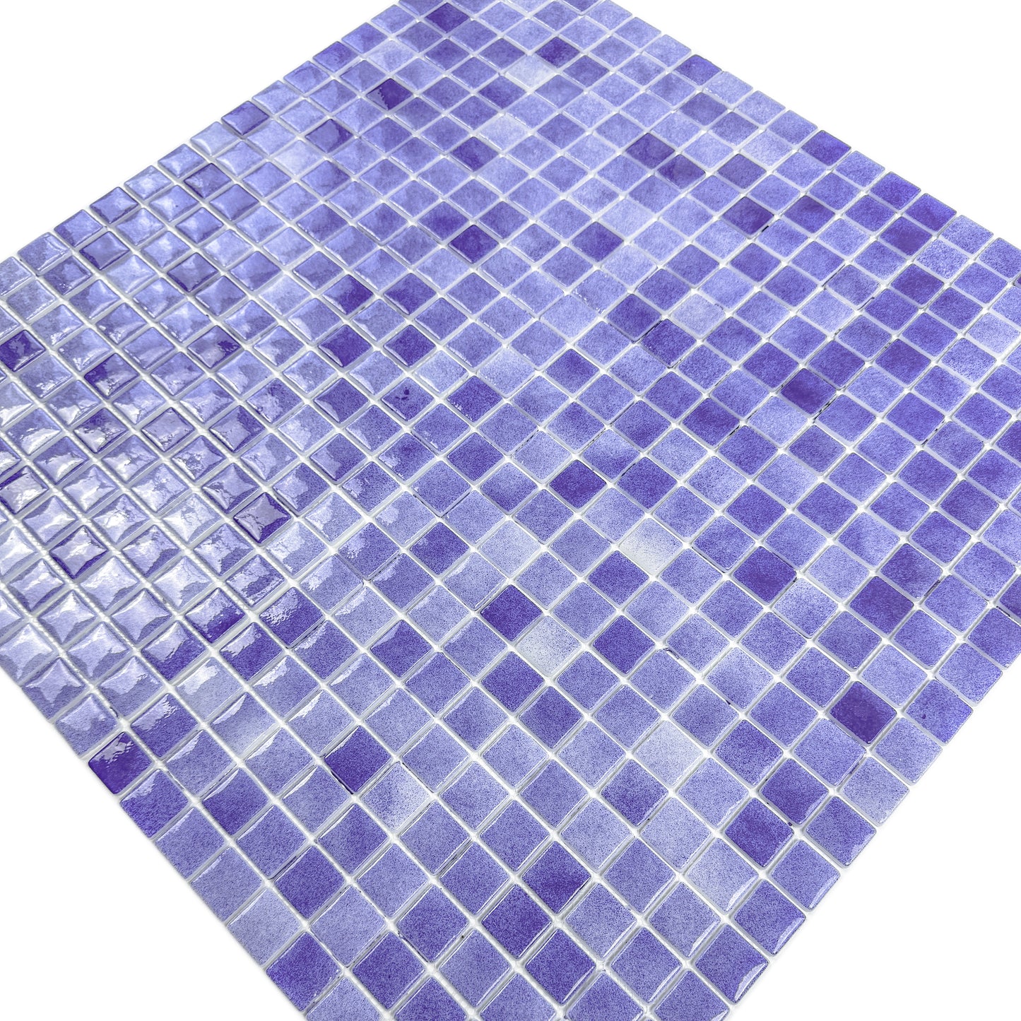 Regal Europe Series Navy Blue & Midnight Blue Mixed Glossy Recycled Glass Mosaic