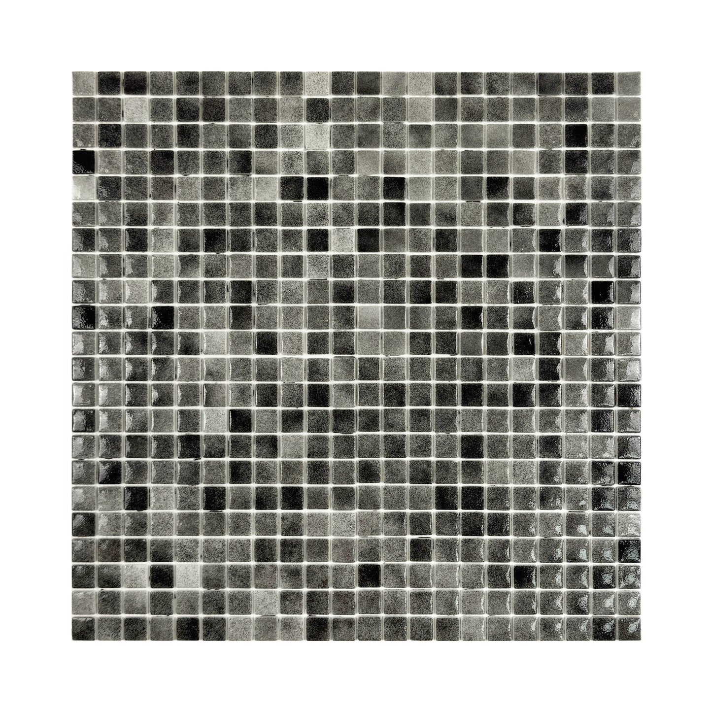 Regal Europe Series Light Grey & Shadow Grey Mixed Glossy Recycled Glass Mosaic