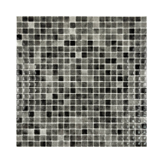 Regal Europe Series Light Grey & Shadow Grey Mixed Glossy Recycled Glass Mosaic