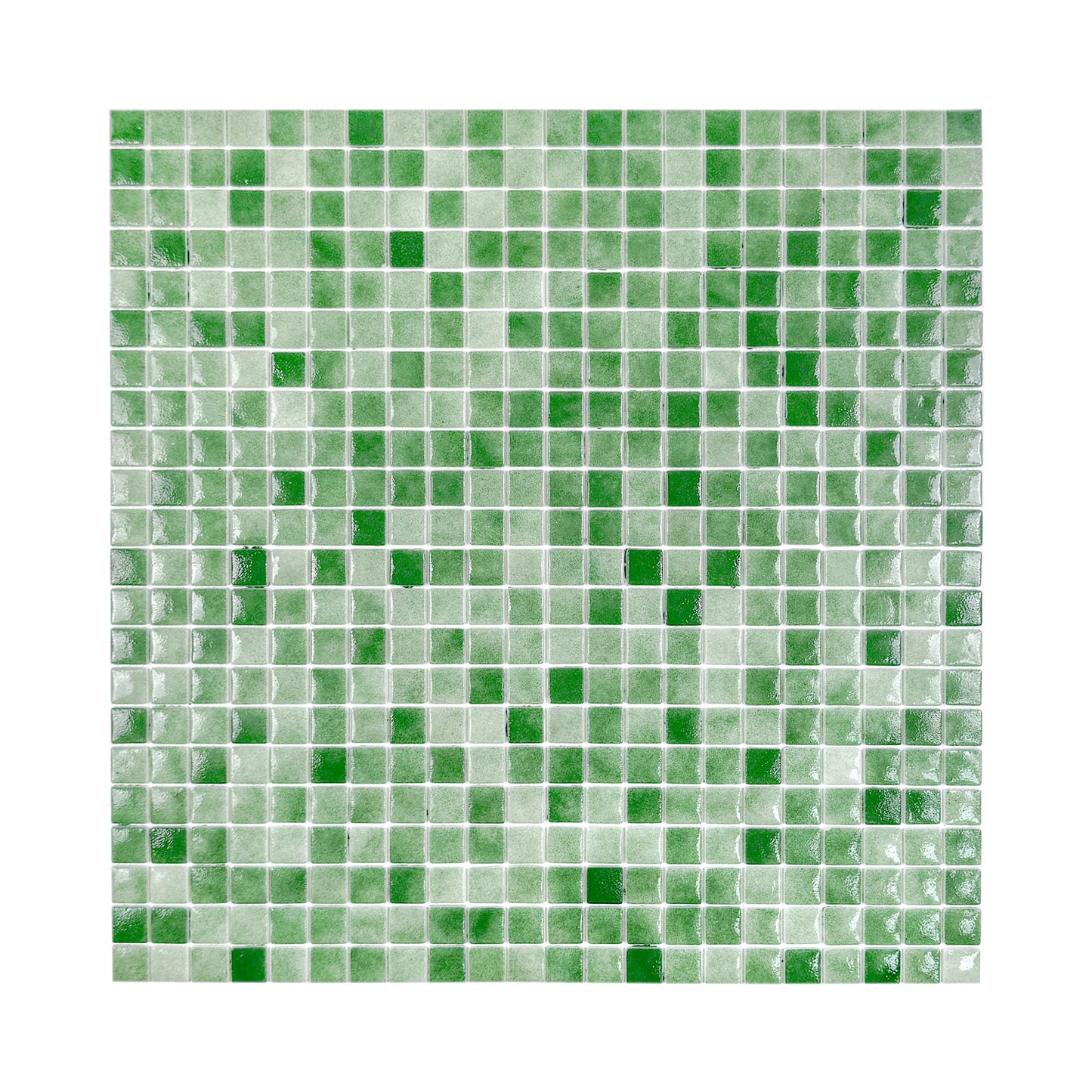 Regal Europe Series Fern Green & Moss Green Mixed Glossy Recycled Glass Mosaic