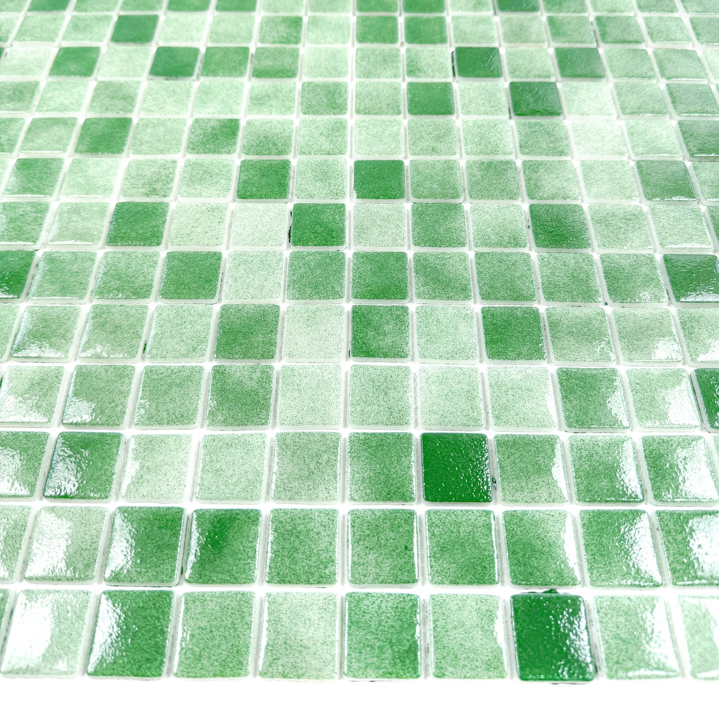 Regal Europe Series Fern Green & Moss Green Mixed Glossy Recycled Glass Mosaic