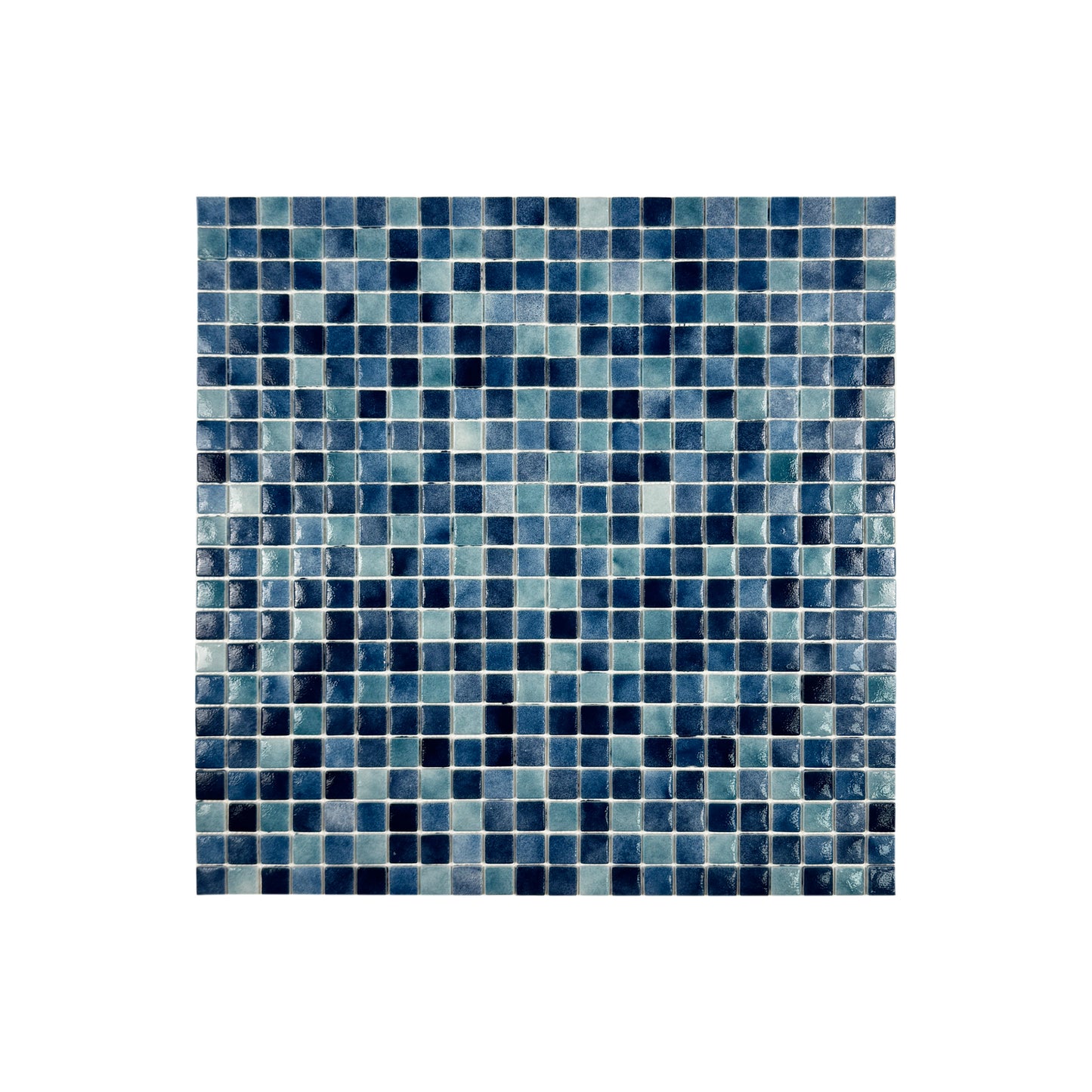 Regal Europe Series Light Blue & Tiffany Blue & Might Blue Mixed Glossy Recycled Glass Mosaic