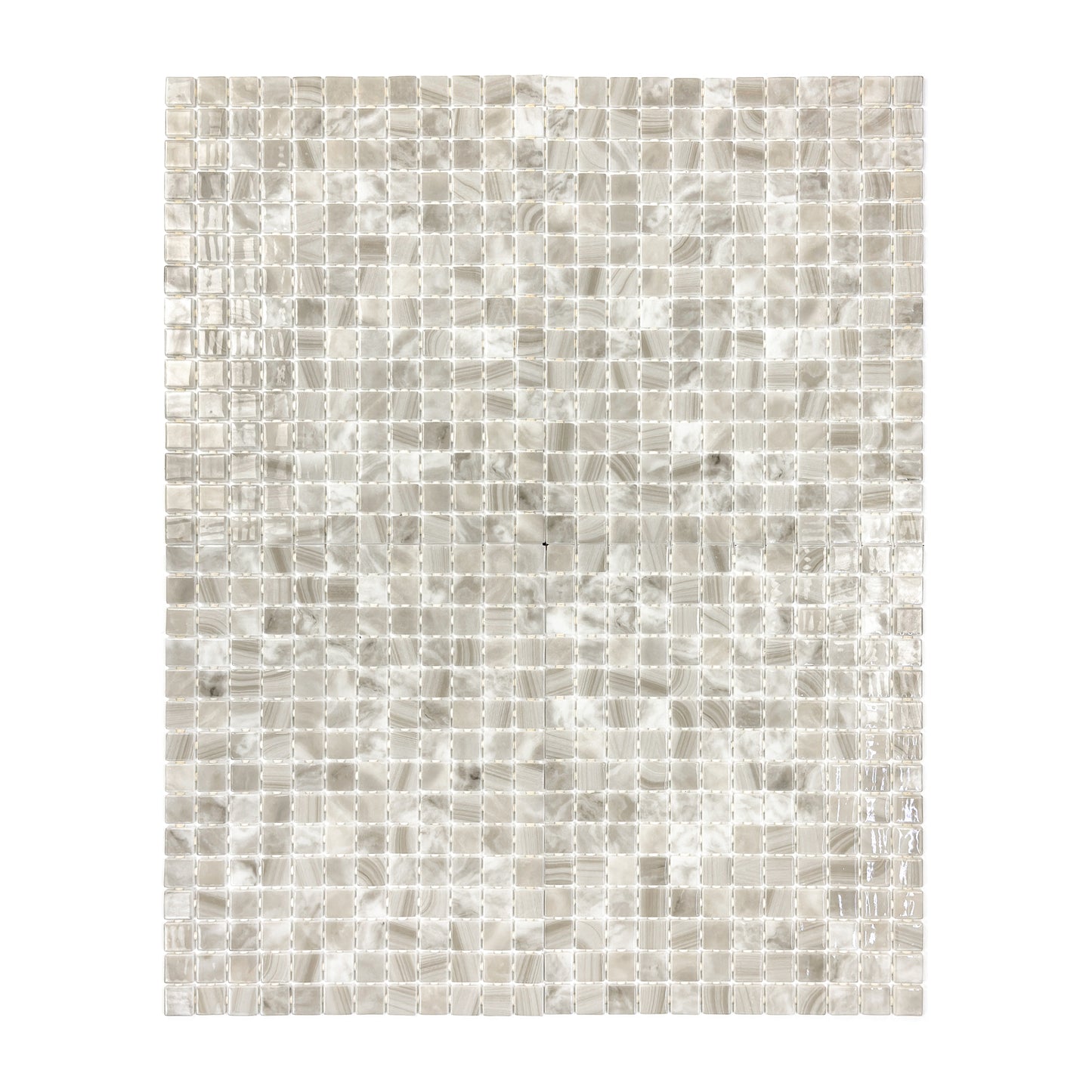 Spanish Mosaic Series  Royal Beige & Pearl White Recycled Glass Mosaic