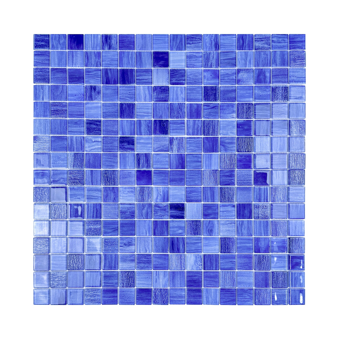 Noble Haven Might-night Blue & Loyal Blue & Navy Blue & Neon Blue Mixed Glass Mosaic Swimming Pool Tile