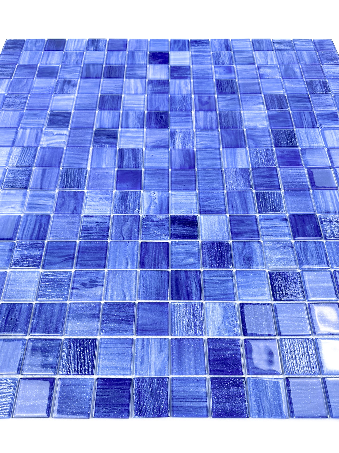 Noble Haven Might-night Blue & Loyal Blue & Navy Blue & Neon Blue Mixed Glass Mosaic Swimming Pool Tile