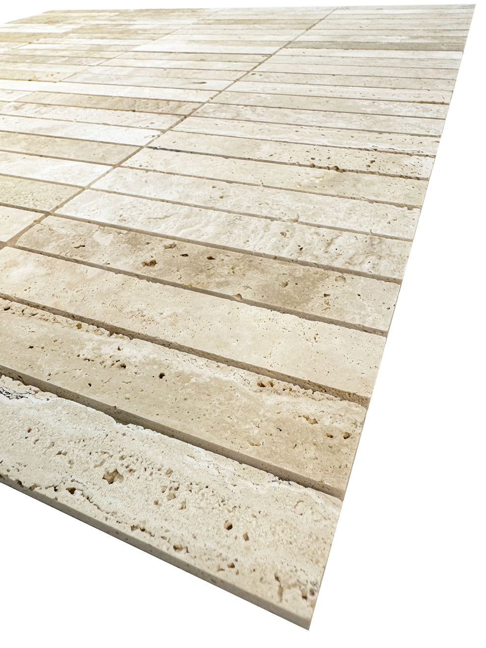 Beige Travertine Series Light Beige Honed Rectangle Marble Mosaic – MOSYCLE