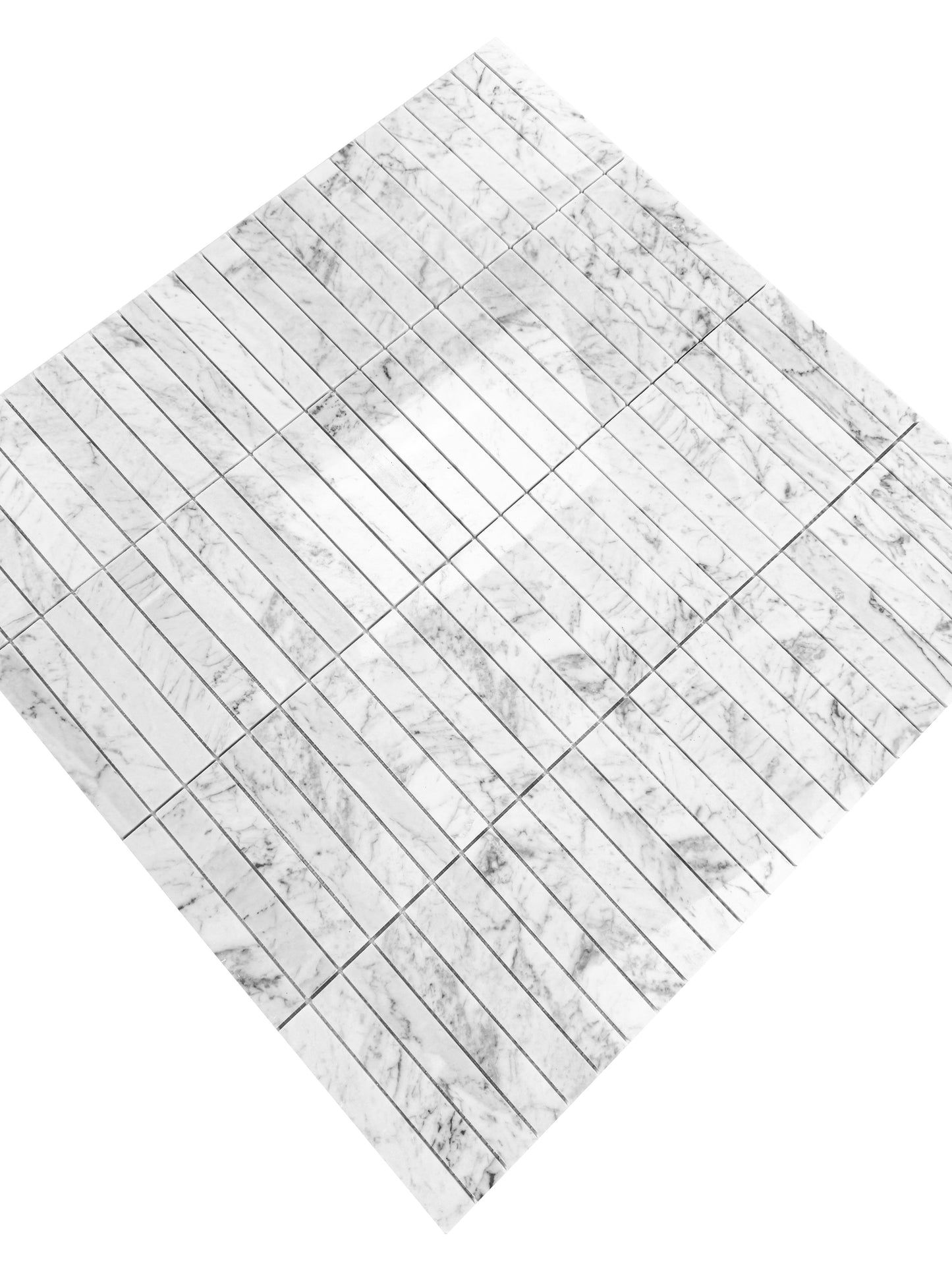 Carrara white Series Carrara White Polished Rectangle Marble Mosaic