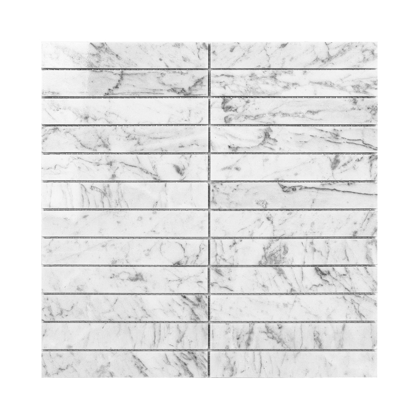 Carrara white Series Carrara White Polished Rectangle Marble Mosaic