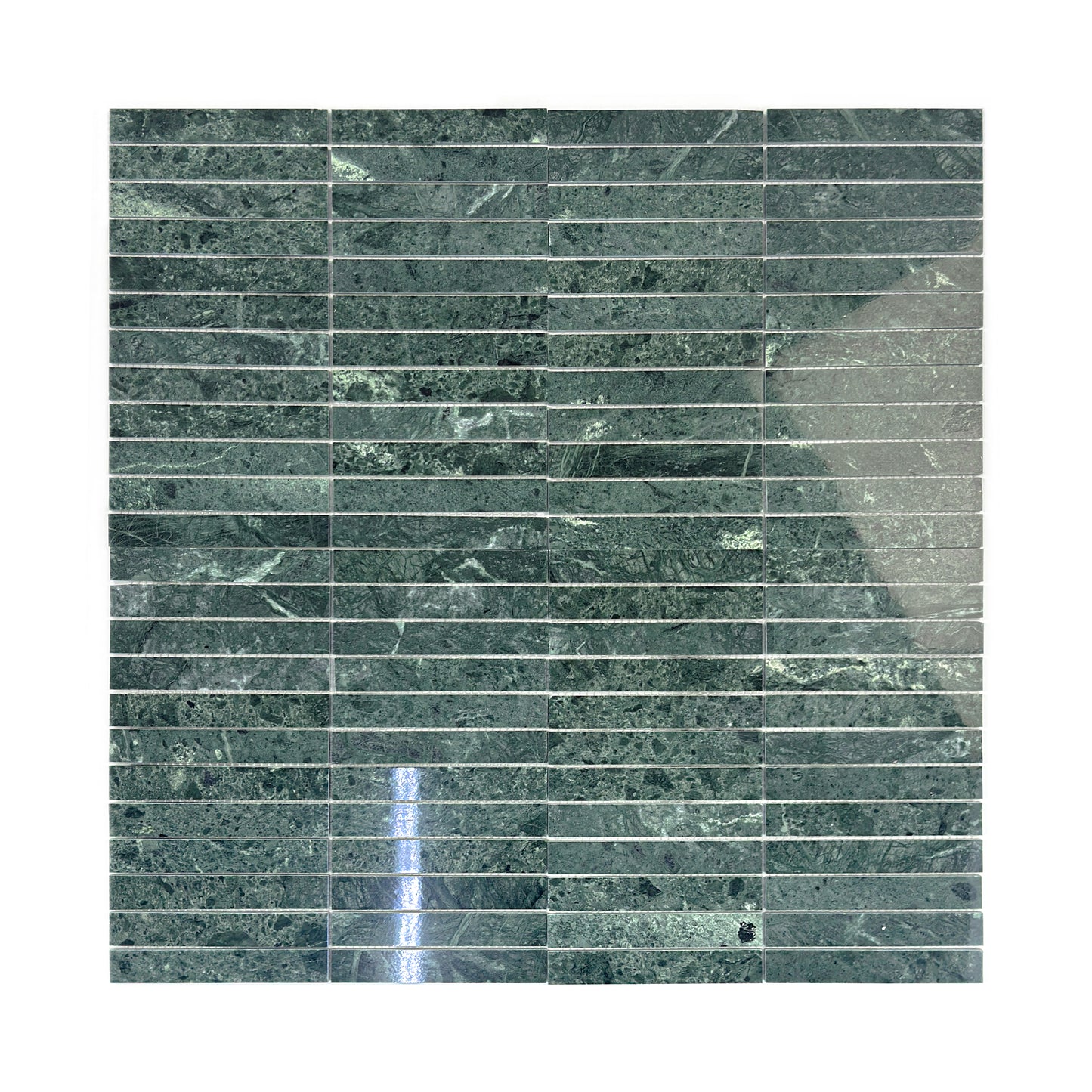 Verde Alpi Series Polished Rectangle Marble Mosaic