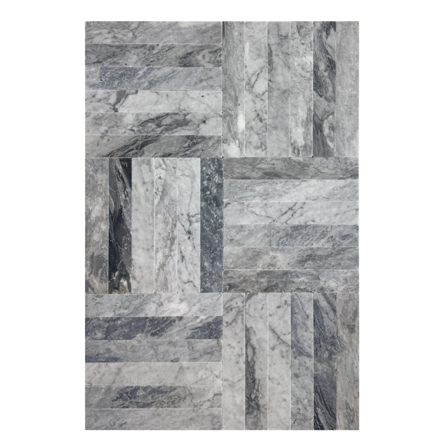 Verona Series Bardiglio Tumble & Brush Surface Marble Tile