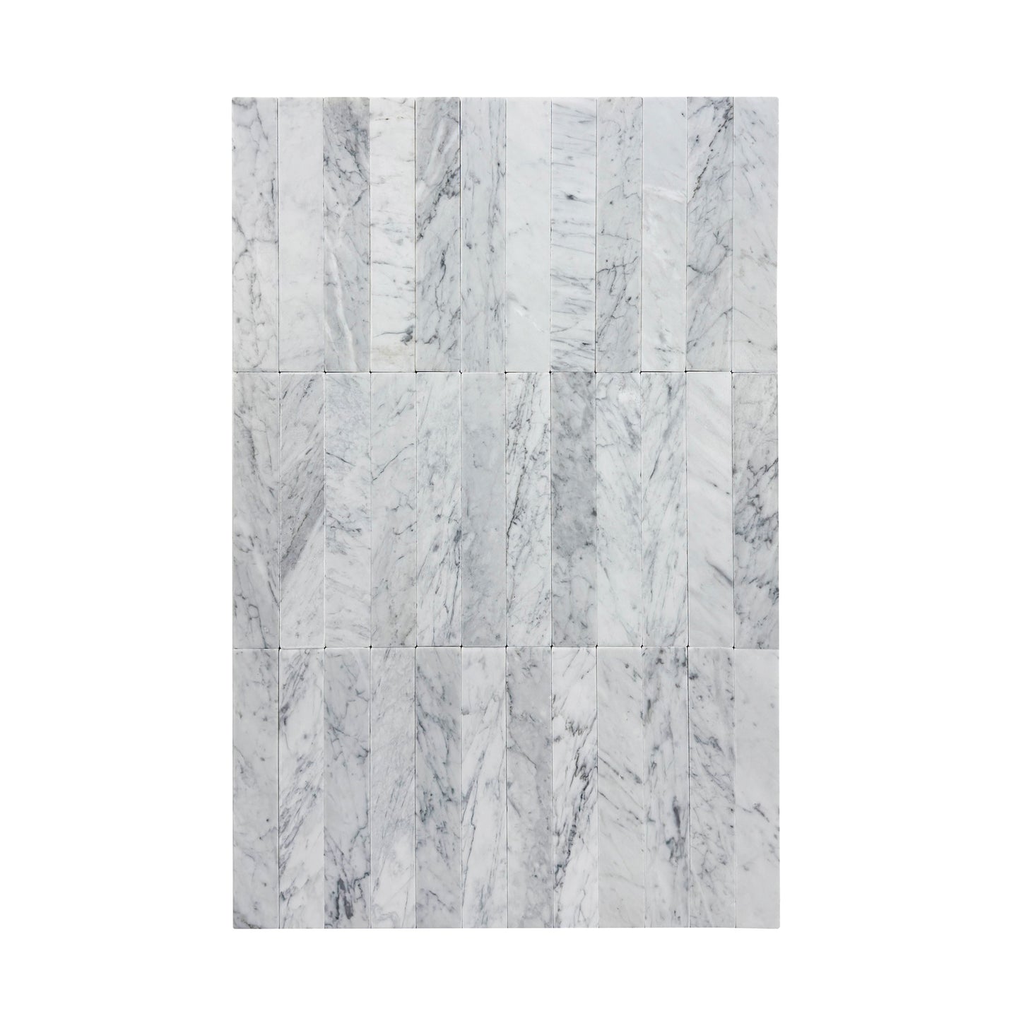 Verona Series Carrara White Tumble & Brush Surface Marble Tile