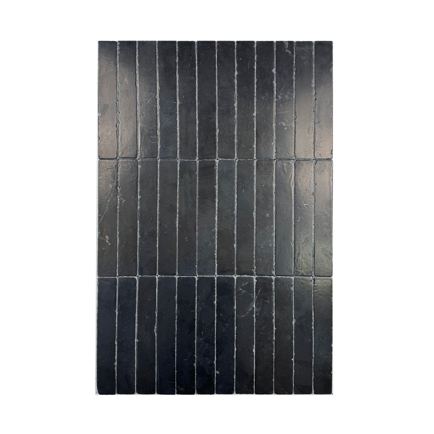 Verona Series Black Limestone Tumble & Brush Surface Marble Tile
