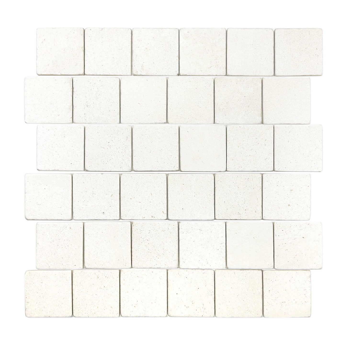 Rome Vestige Series Square Crema Pinta Limestone Tumble & Brush Leather Surface Marble Tile