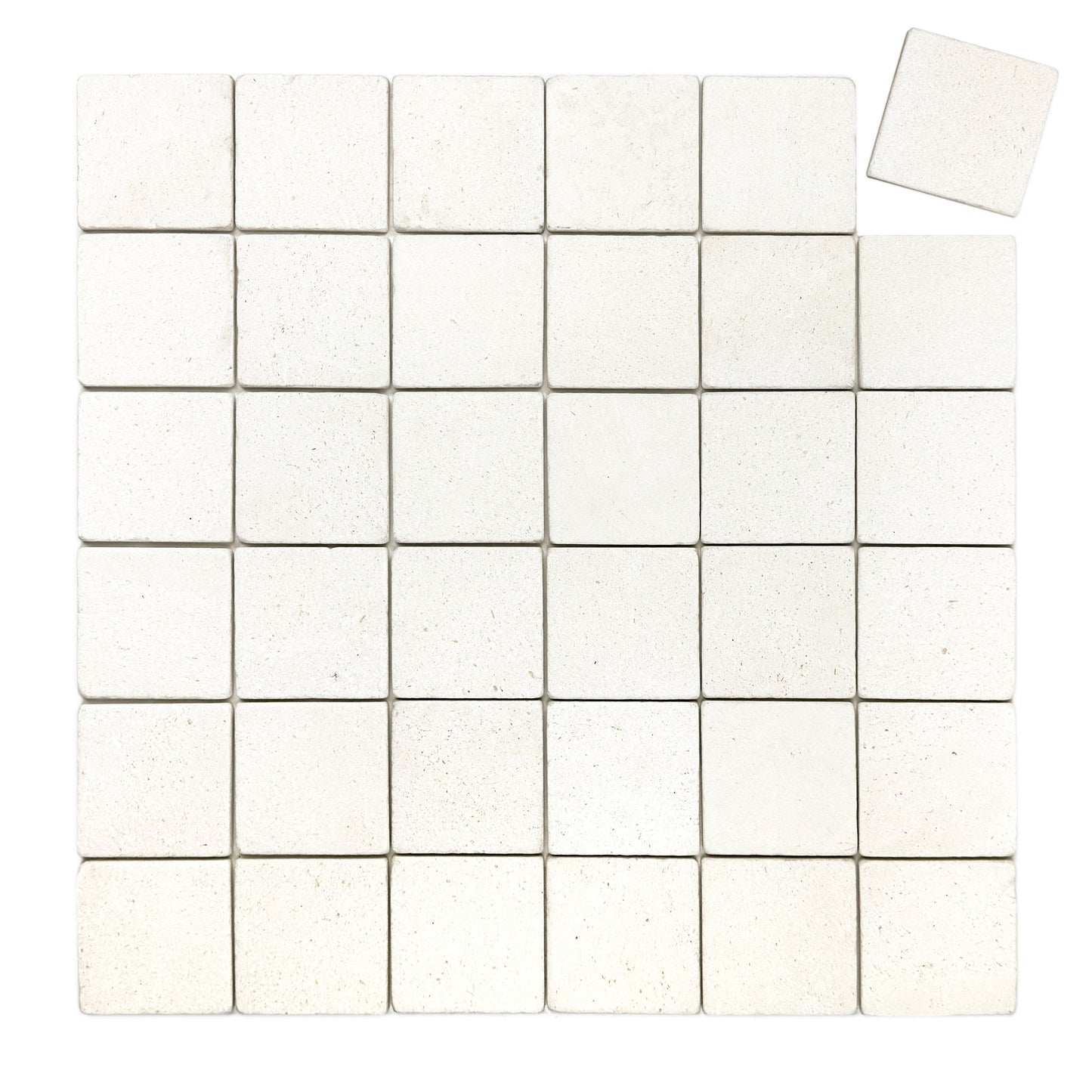 Rome Vestige Series Square Crema Pinta Limestone Tumble & Brush Leather Surface Marble Tile