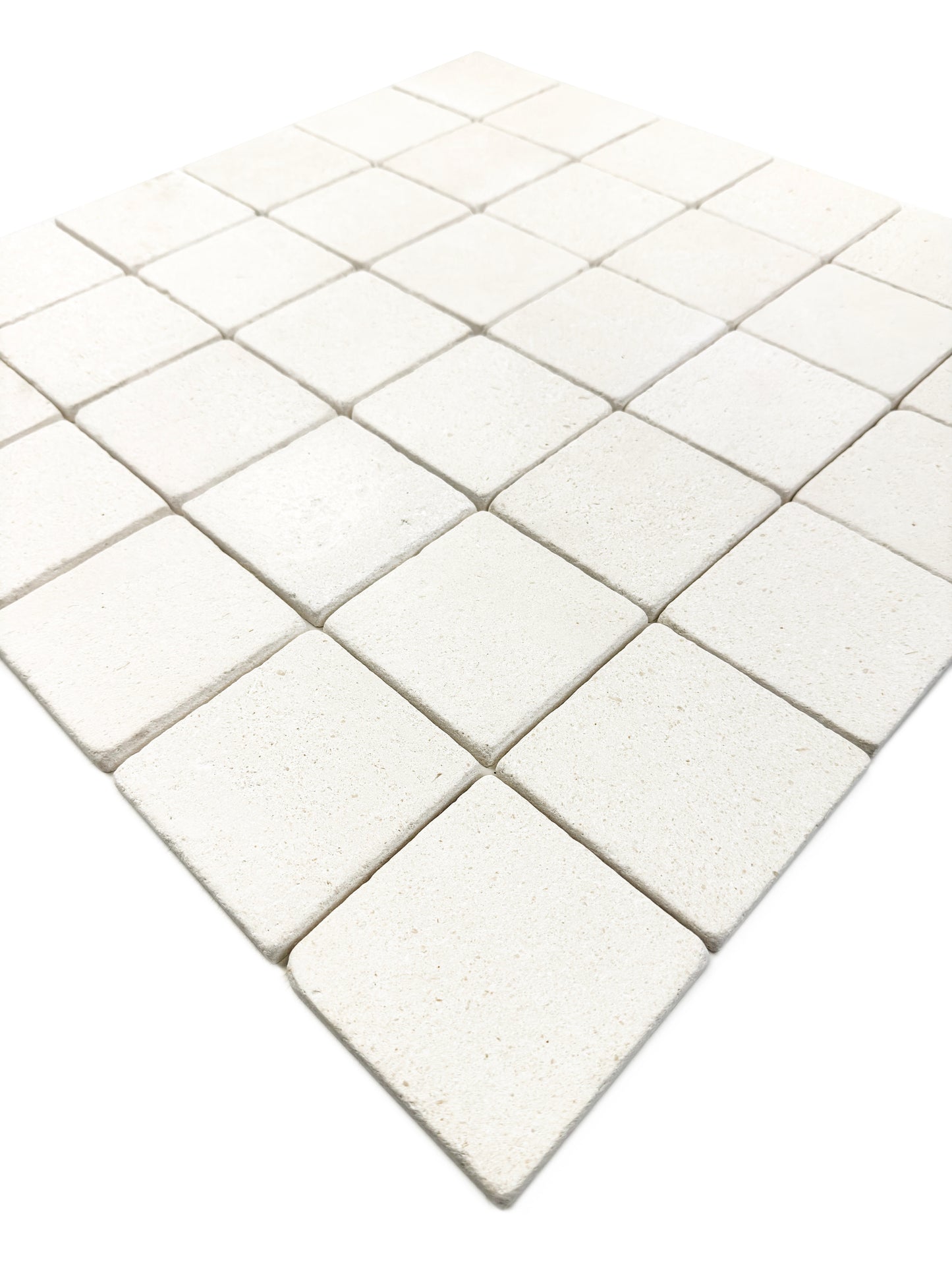 Rome Vestige Series Square Crema Pinta Limestone Tumble & Brush Leather Surface Marble Tile