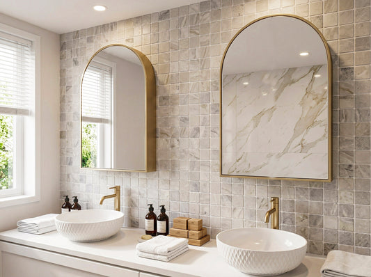 Rome Vestige Series Square Fendi White Marble Tumble & Brush Leather Surface Marble Tile